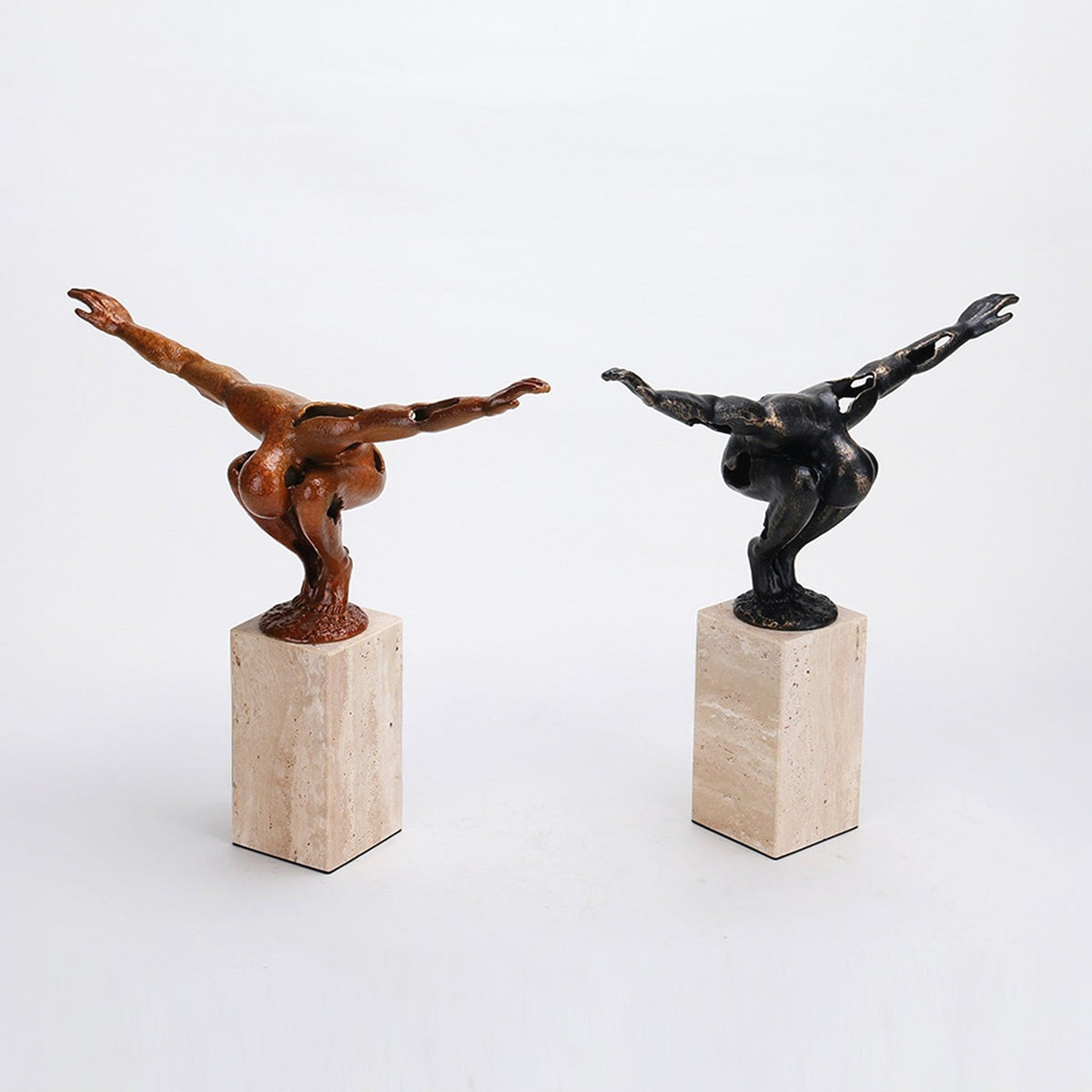 Wings of Freedom Dark Bronze & Beige Sculpture by Liang & Eimil