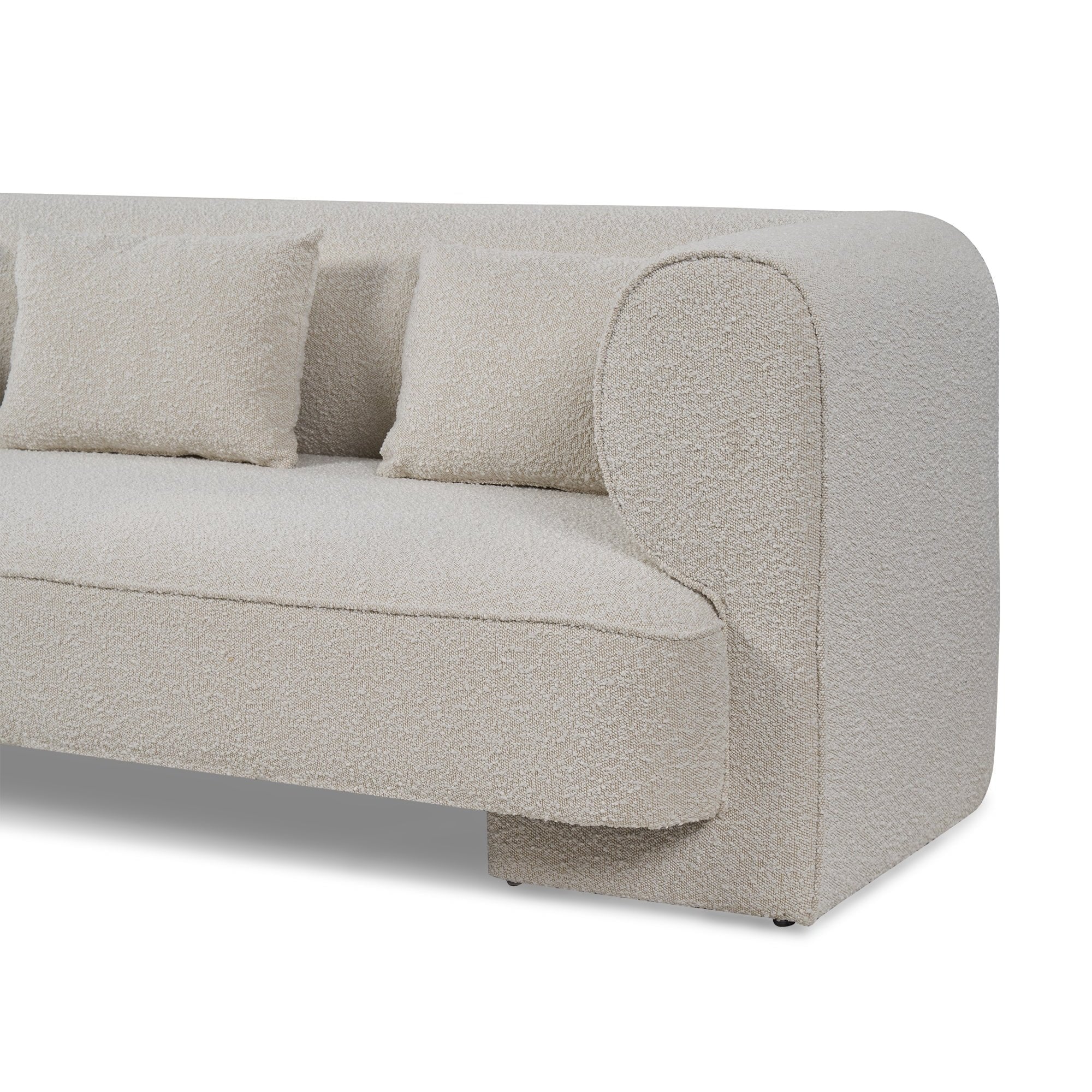 Mitho 3 Seater Boucle Sand II Fabric Sofa by Liang & Eimil
