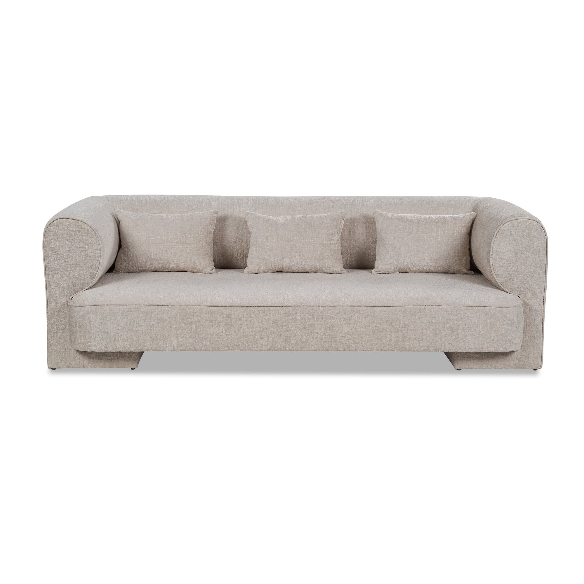 Mitho Bennet Taupe Chenille Fabric Sofa by Liang & Eimil