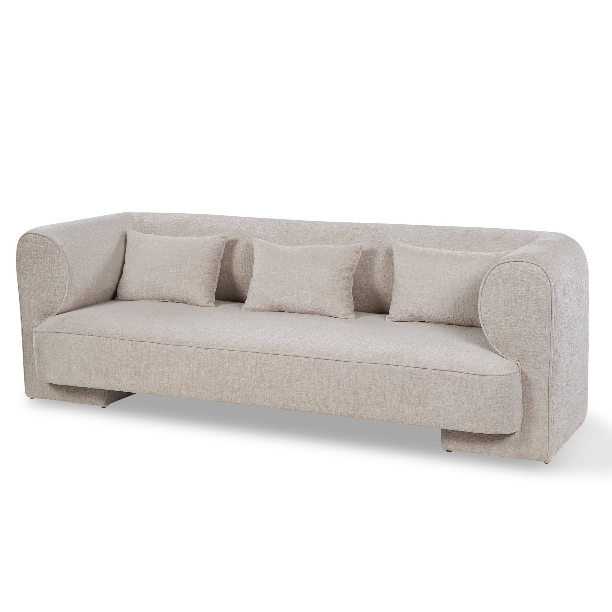 Mitho Bennet Taupe Chenille Fabric Sofa by Liang & Eimil