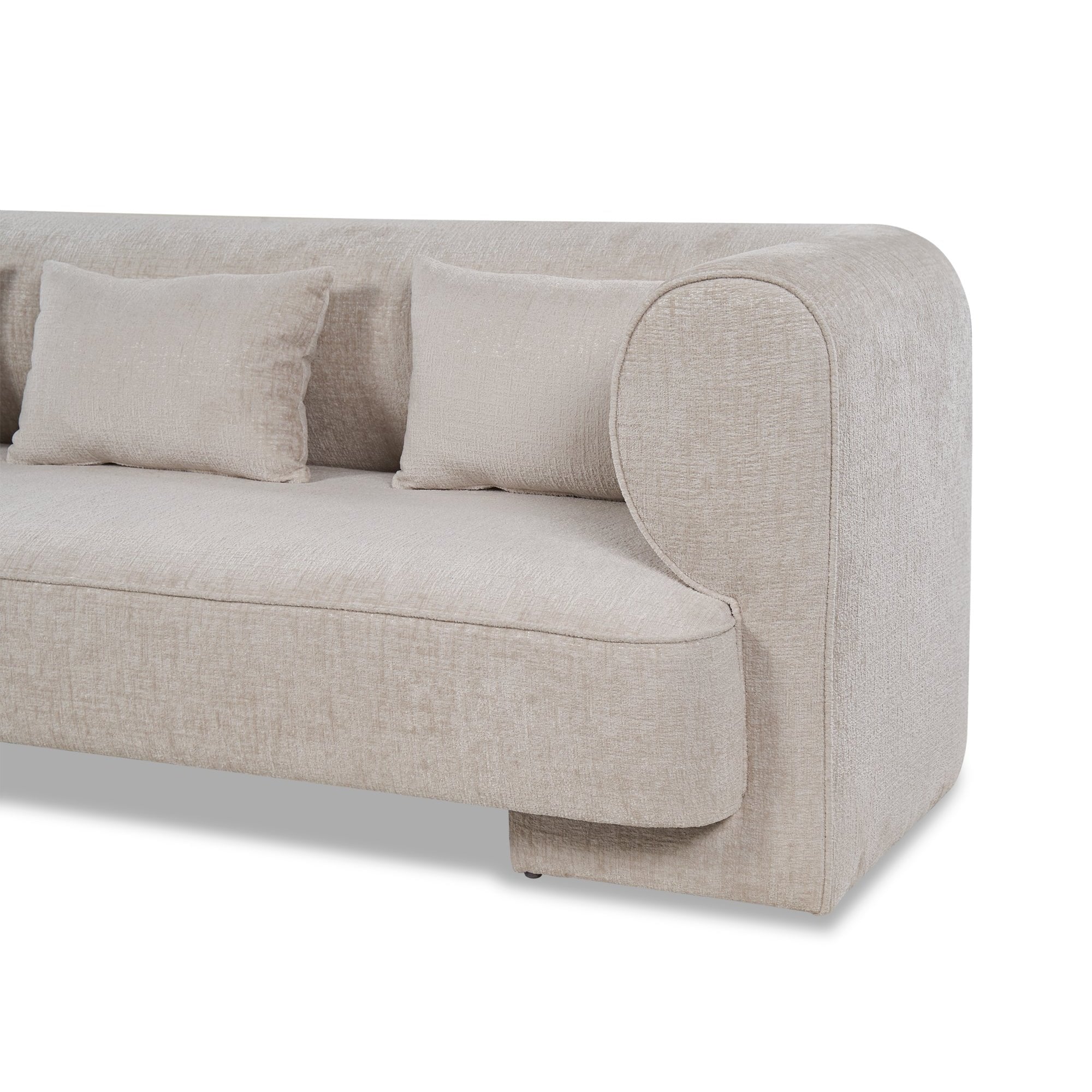 Mitho Bennet Taupe Chenille Fabric Sofa by Liang & Eimil