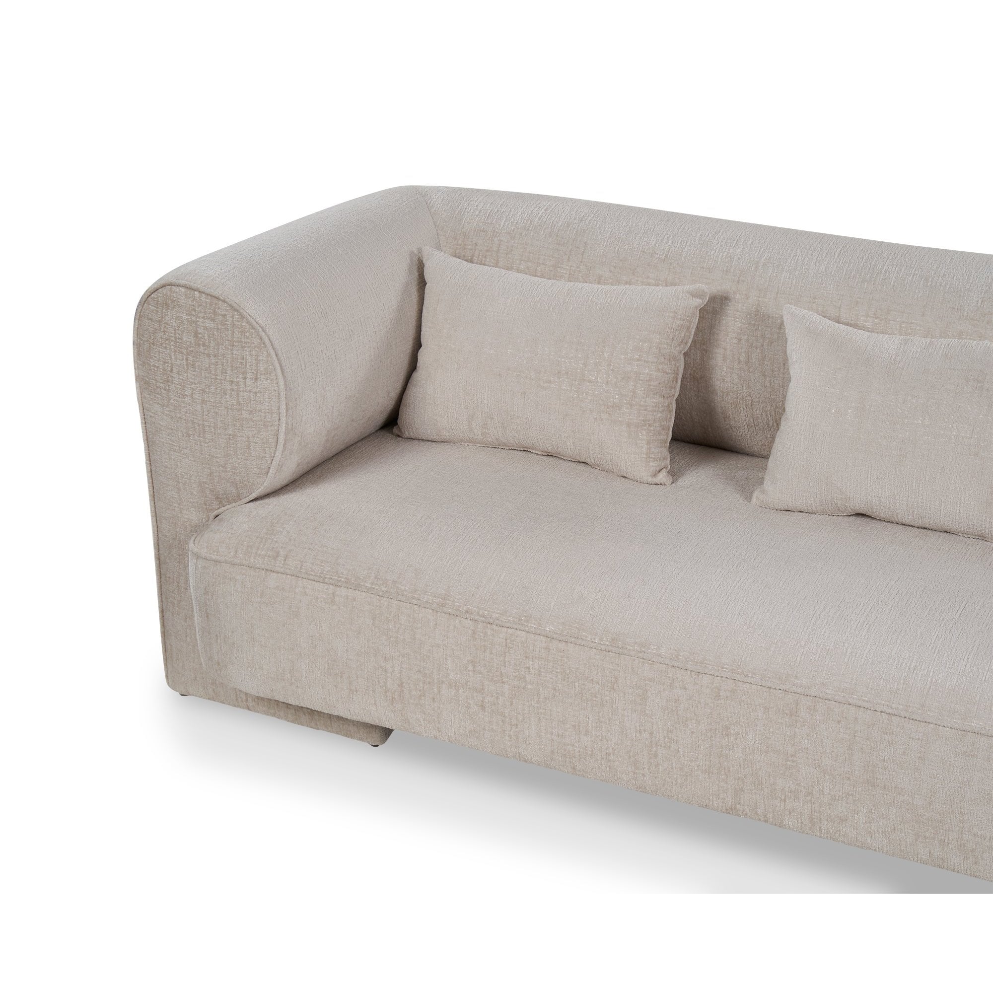 Mitho Bennet Taupe Chenille Fabric Sofa by Liang & Eimil
