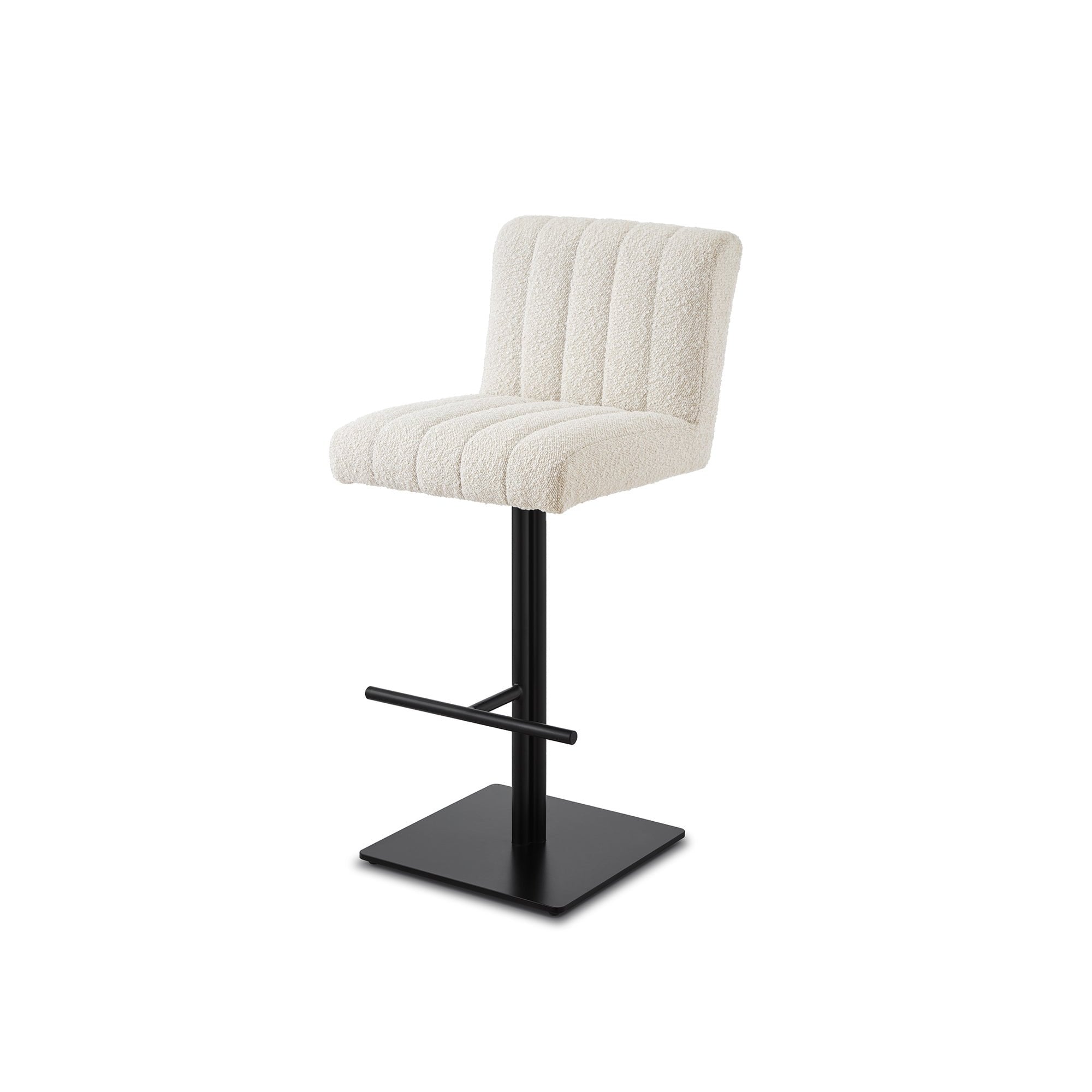 Dukes Boucle Sand Fabric Bar Stool by Liang & Eimil