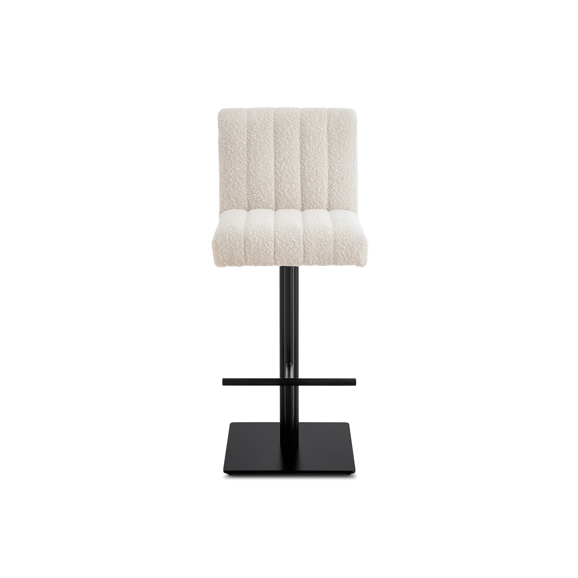 Dukes Boucle Sand Fabric Bar Stool by Liang & Eimil