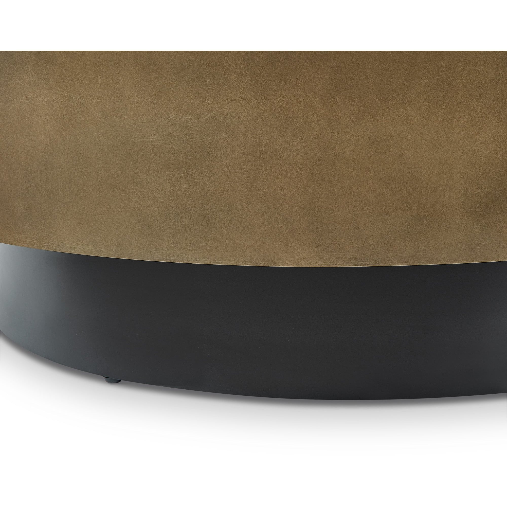 Aldo Coffee Table Matt Black Base & Aris Hairline Bronze Top by Liang & Eimil