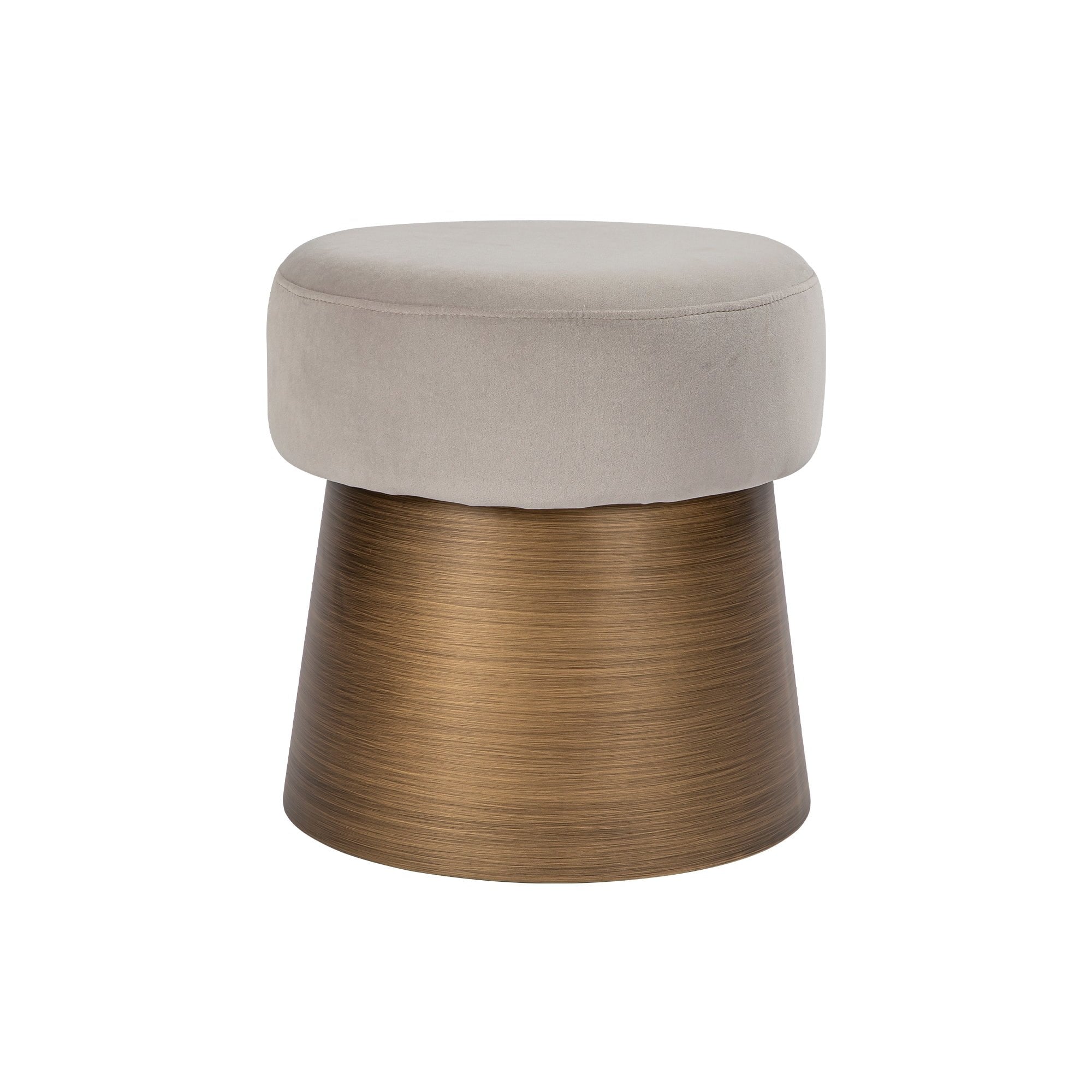 Cyrus Megan Light Grey Velvet Stool by Liang & Eimil