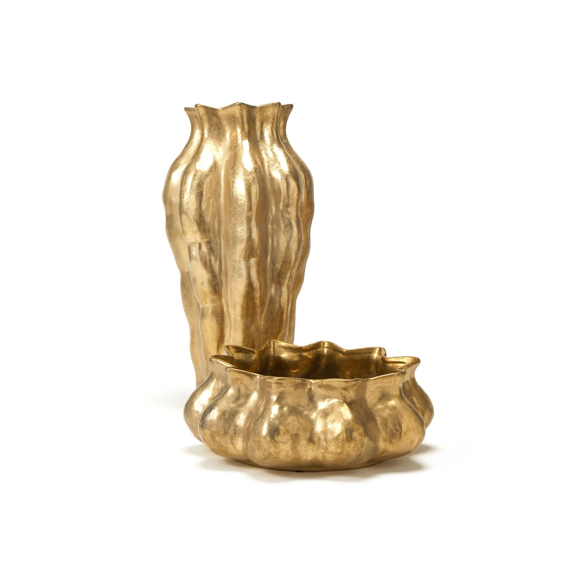 Monza Gold-Toned Vase by Liang & Eimil