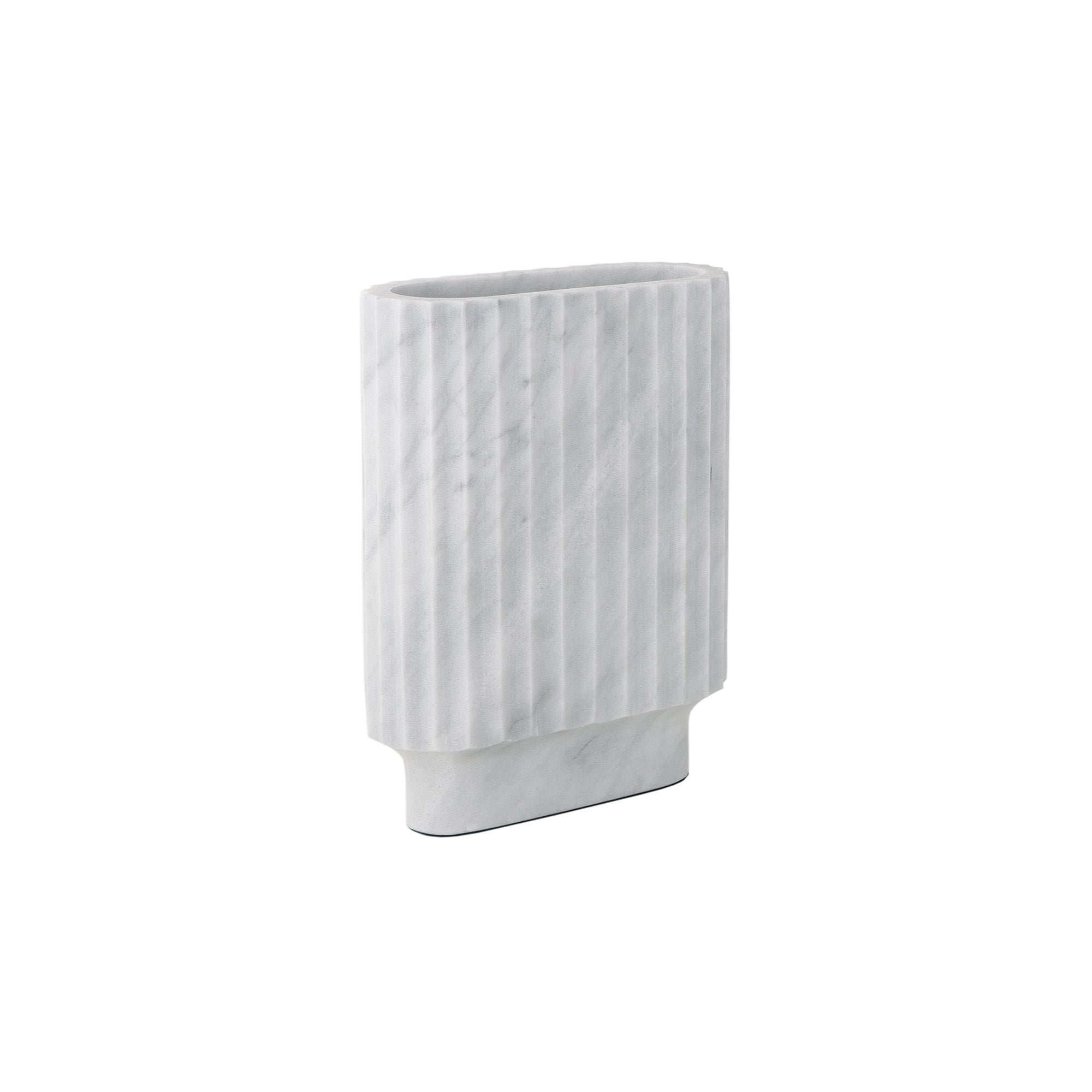 Renzo White Marble Vase by Liang & Eimil