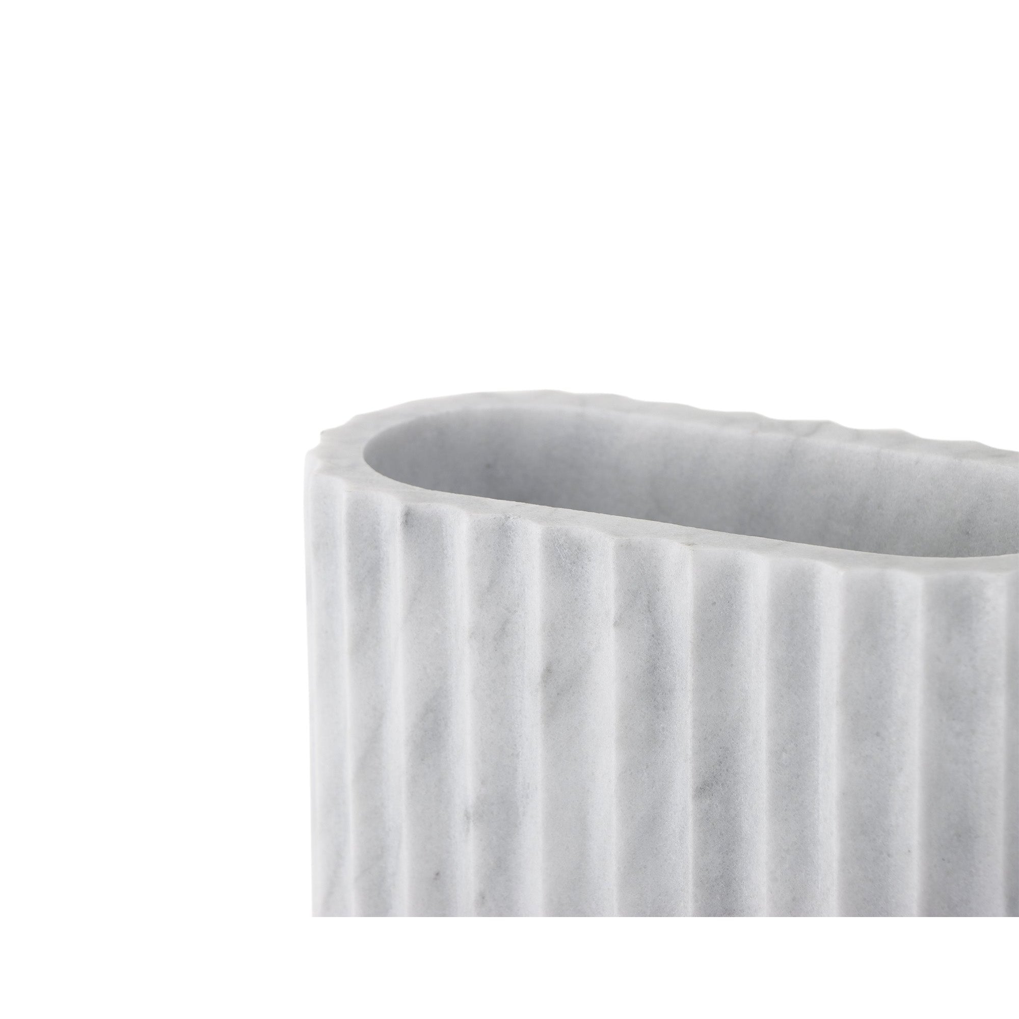 Renzo White Marble Vase by Liang & Eimil