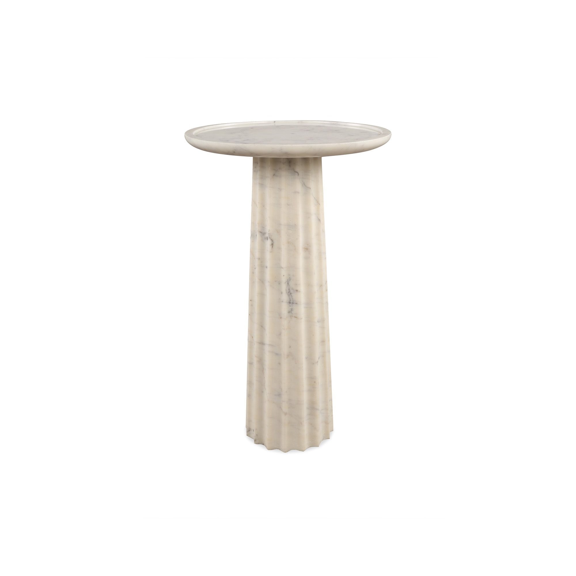 Romano White Marble Side Table by Liang & Eimil