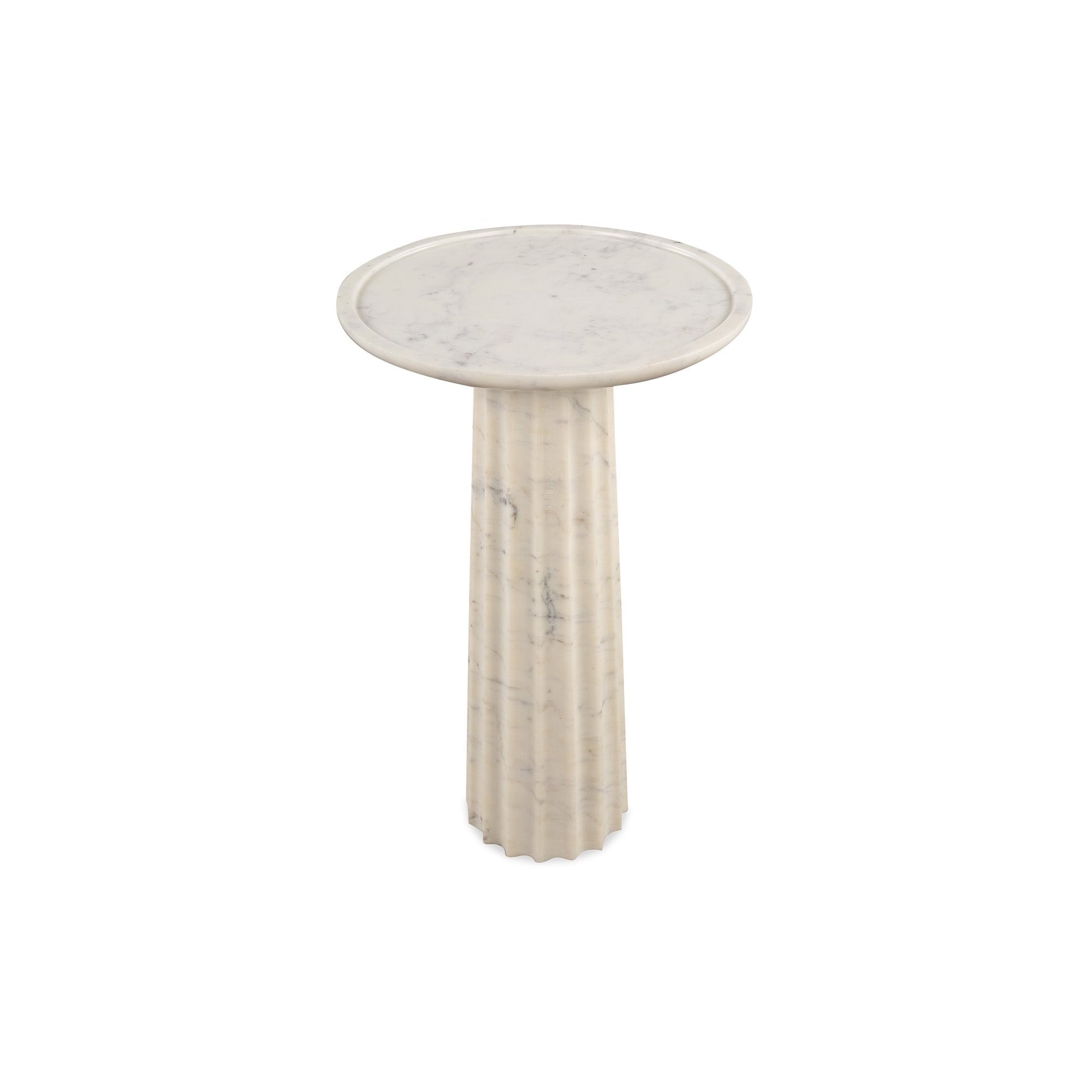 Romano White Marble Side Table by Liang & Eimil