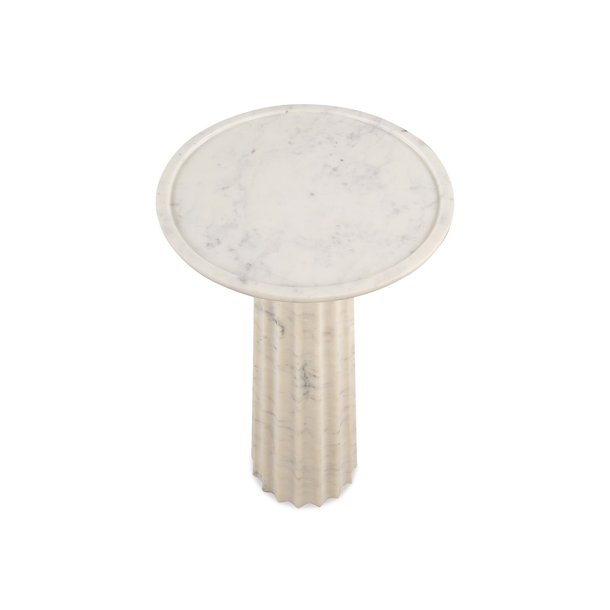 Romano White Marble Side Table by Liang & Eimil