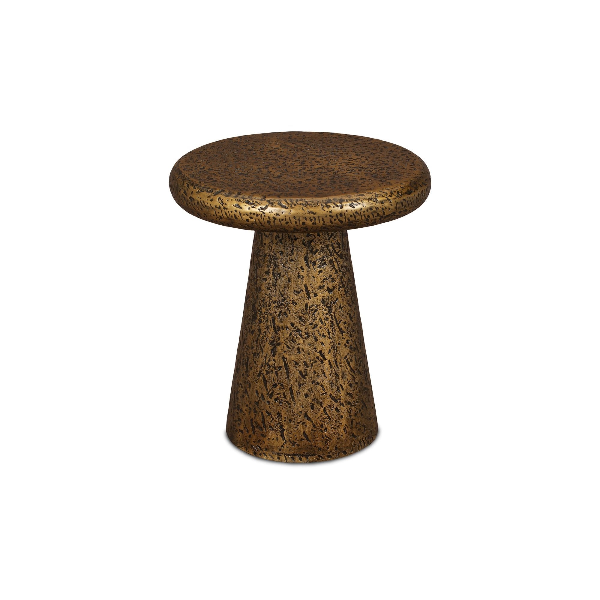 Cotto Textured Antique Brass Side Table by Liang & Eimil