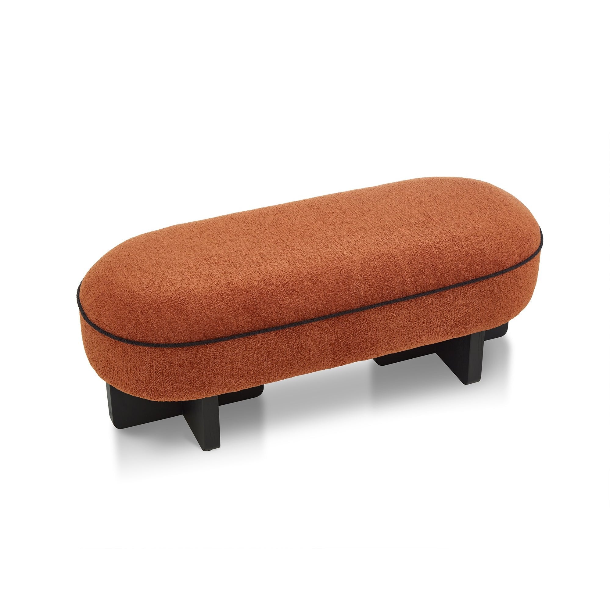Larson Ash Wood & Lander Rust Fabric Bench Seat by Liang & Eimil