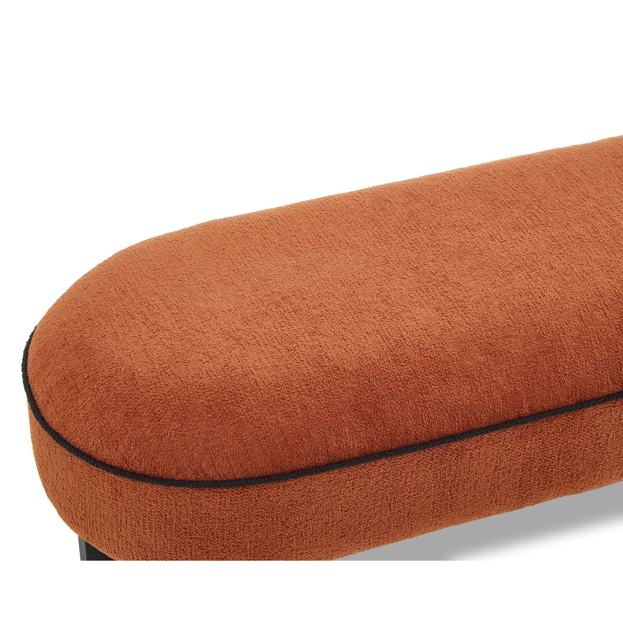 Larson Ash Wood & Lander Rust Fabric Bench Seat by Liang & Eimil
