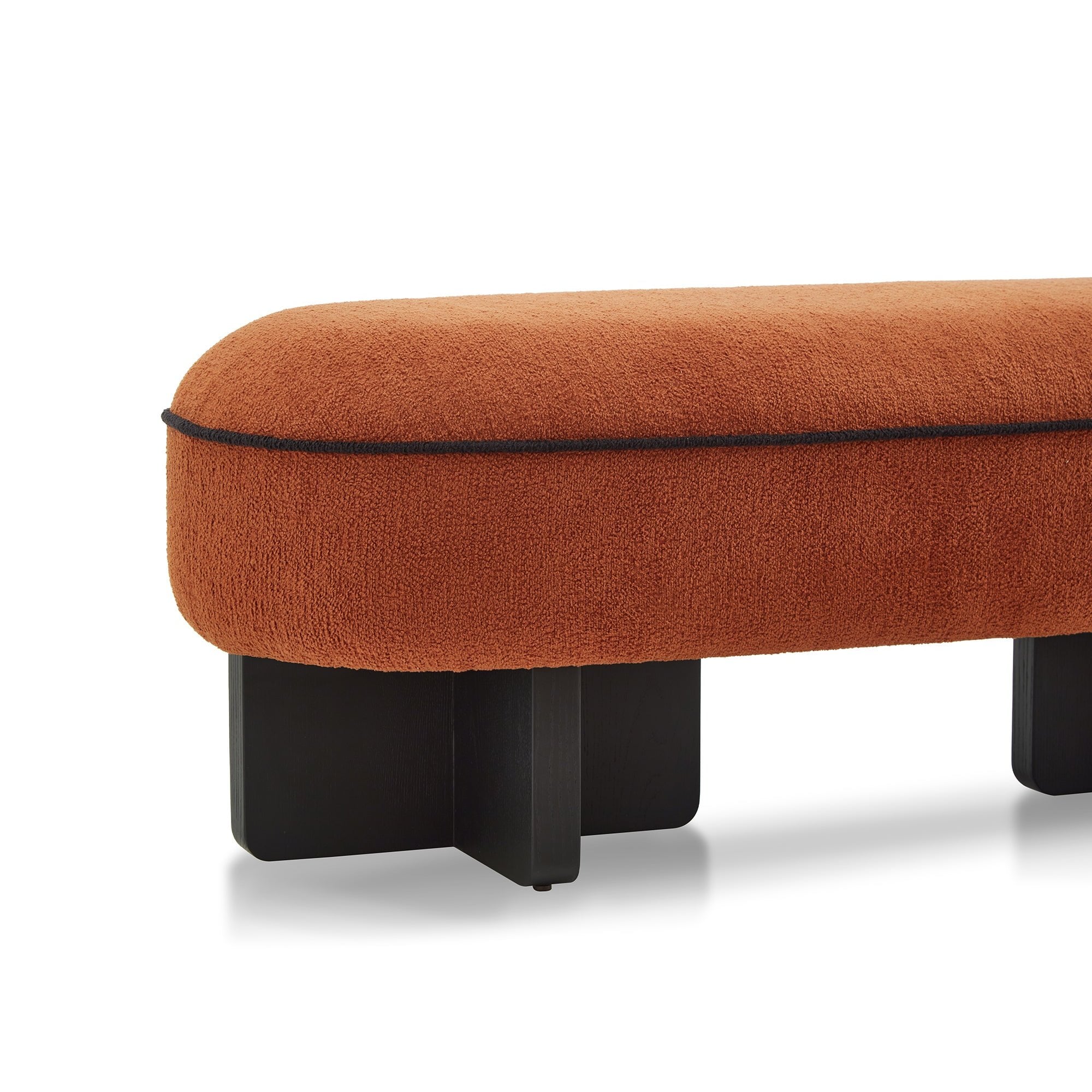 Larson Ash Wood & Lander Rust Fabric Bench Seat by Liang & Eimil