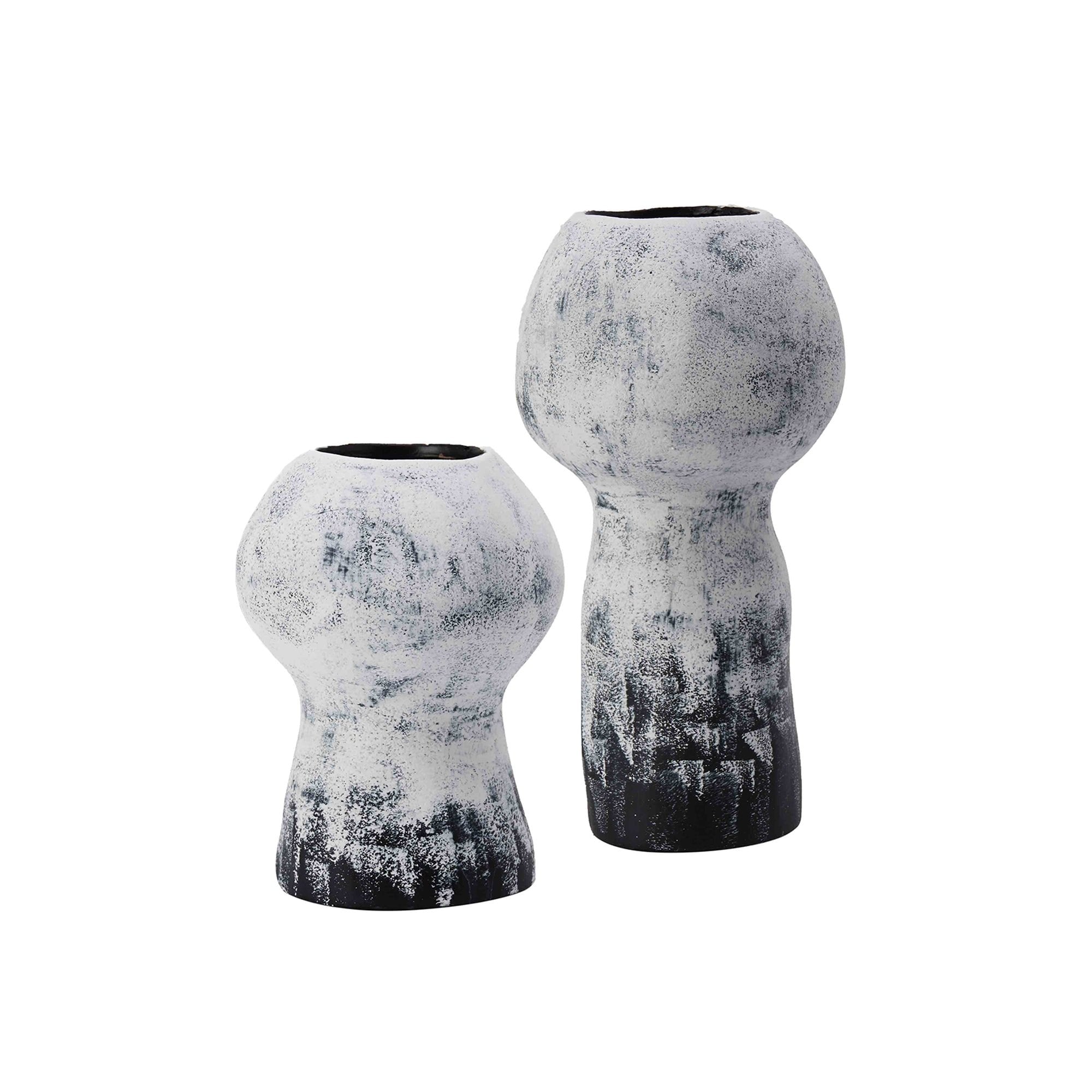 Lynton I Small Black and White Gradient Vase by Liang & Eimil