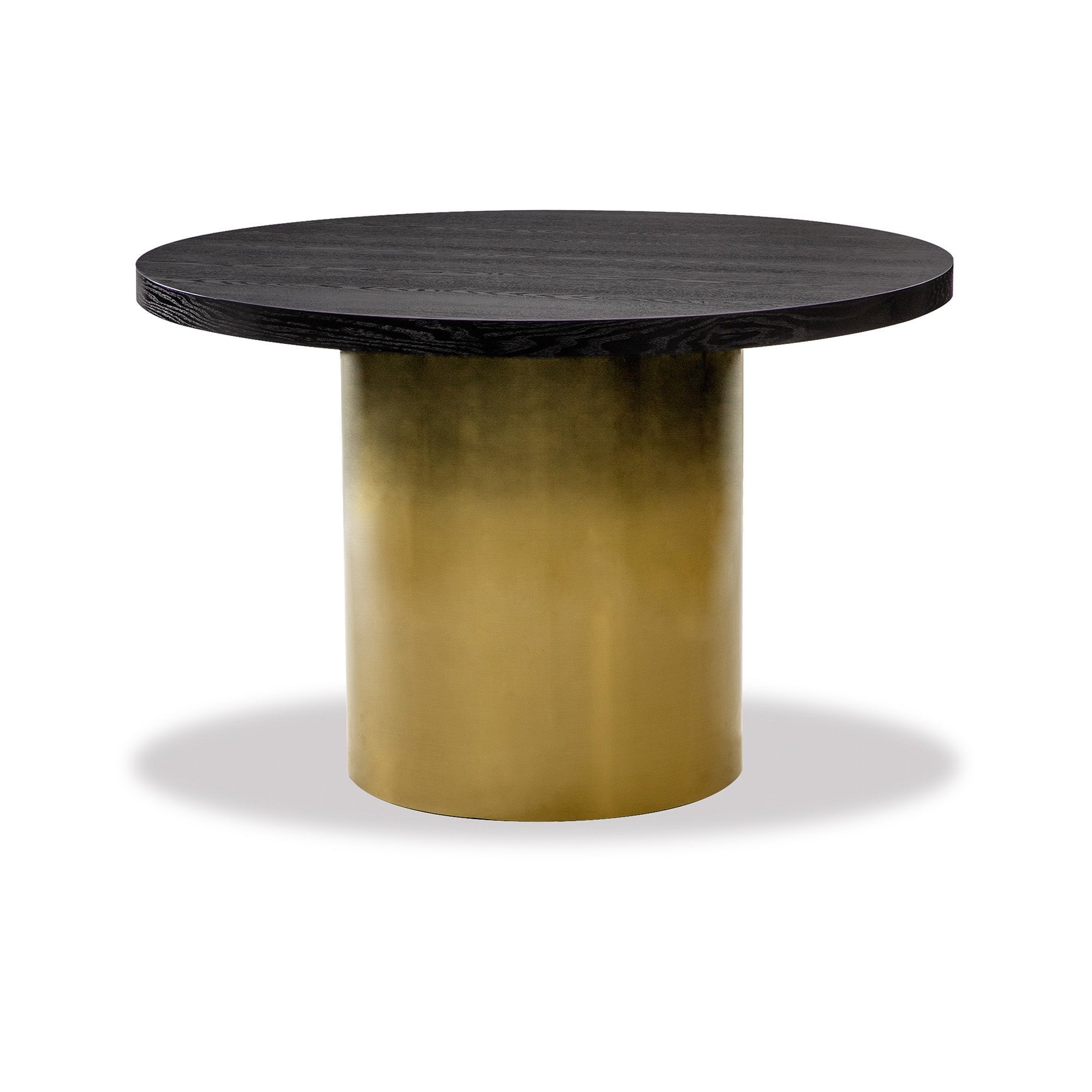 Dim Black Ash Wood & Gold Ombre Dining Table by Liang & Eimil
