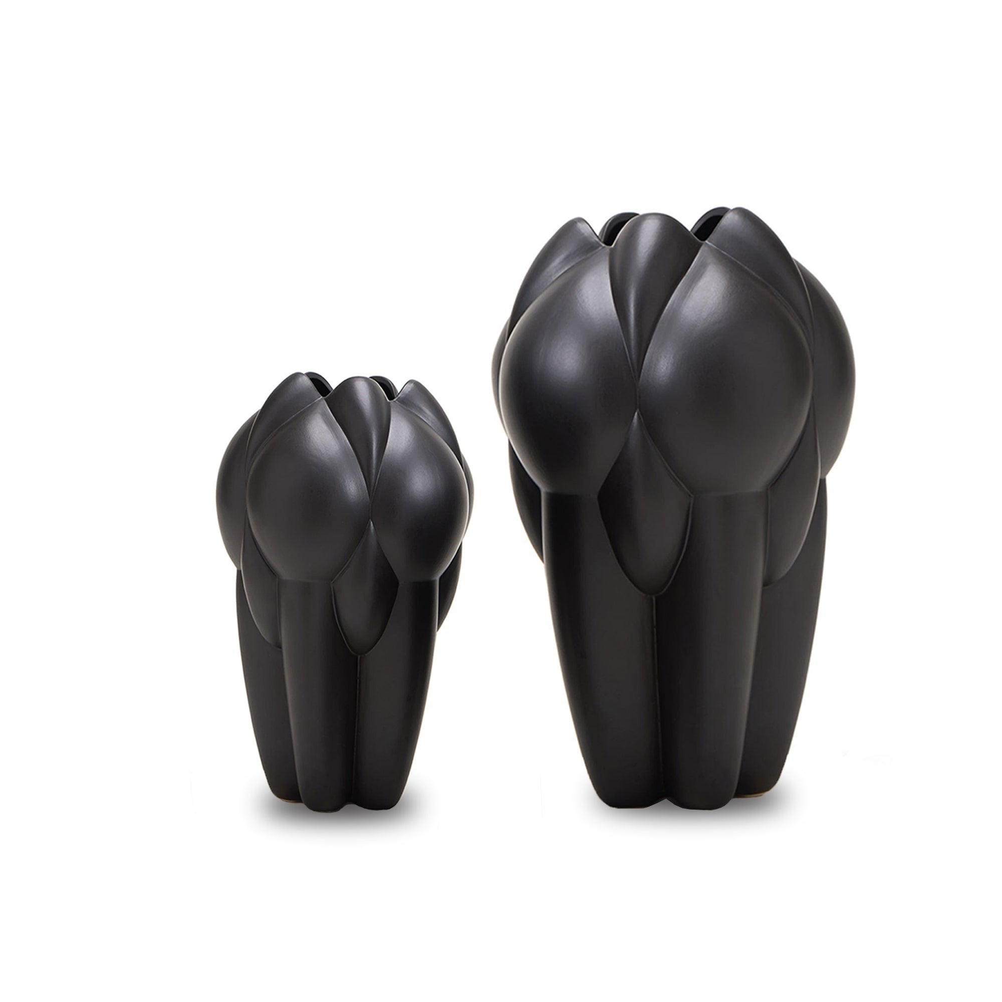 Lax Small Black Ceramic Vase by Liang & Eimil