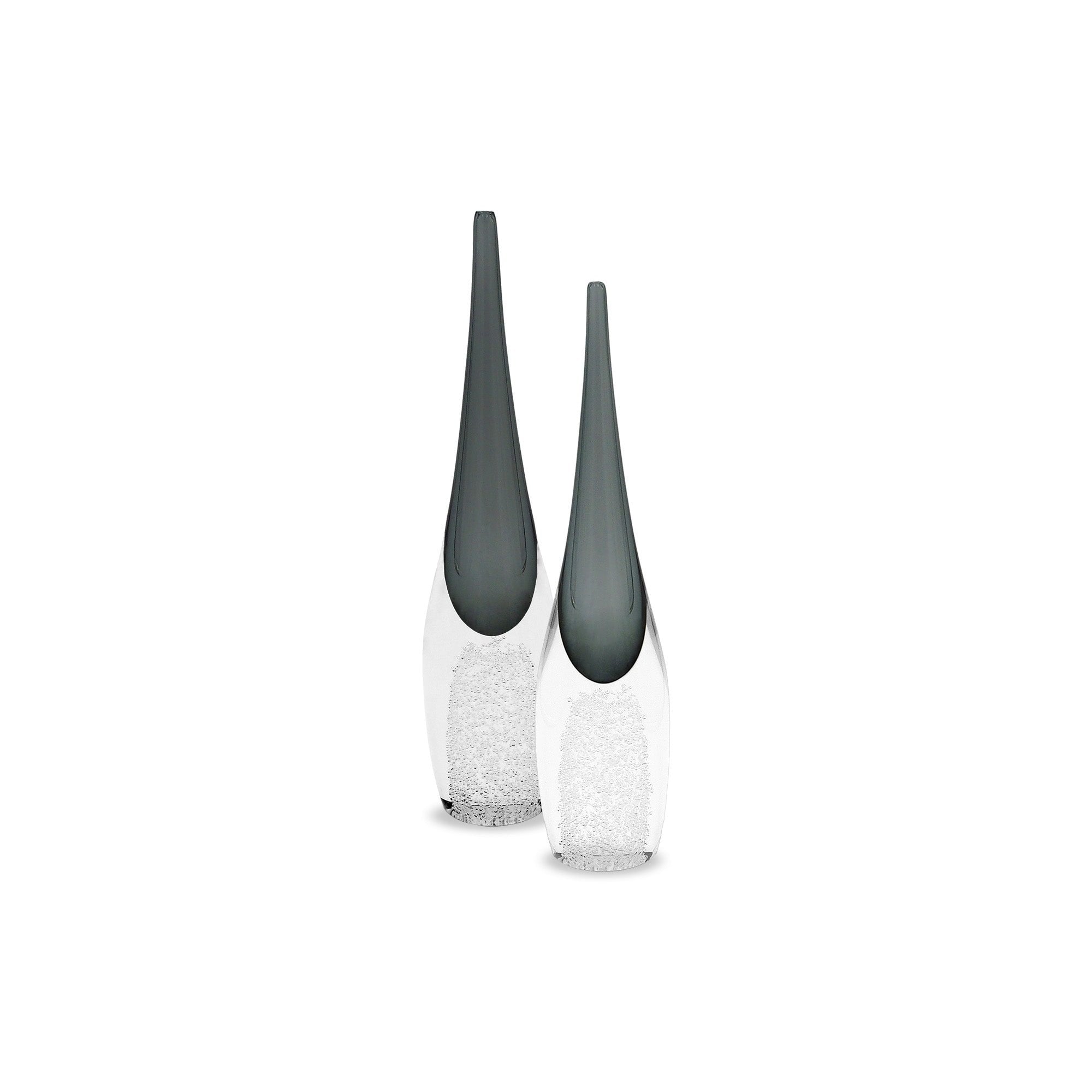 Ellis Large Grey Glass Vase by Liang & Eimil