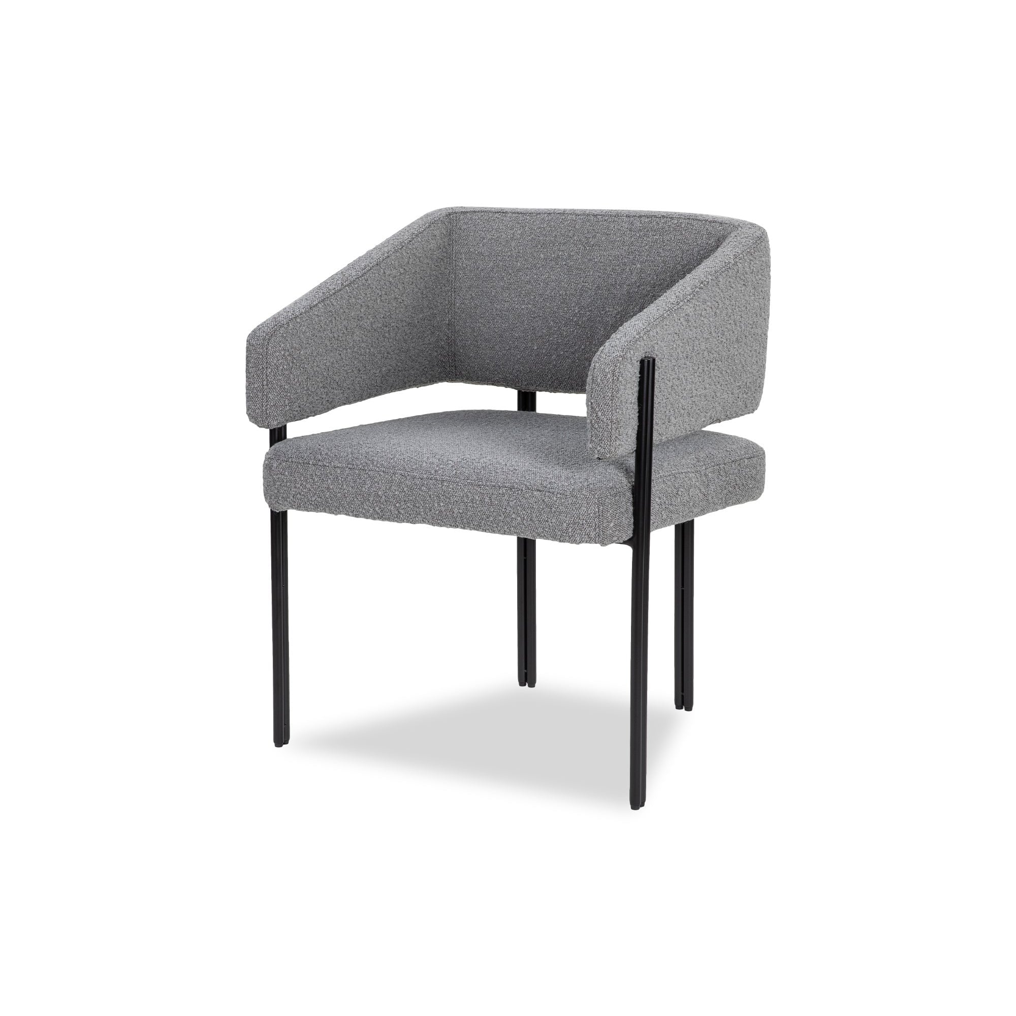 Tatler Boucle Grey Fabric Dining Chair by Liang & Eimil