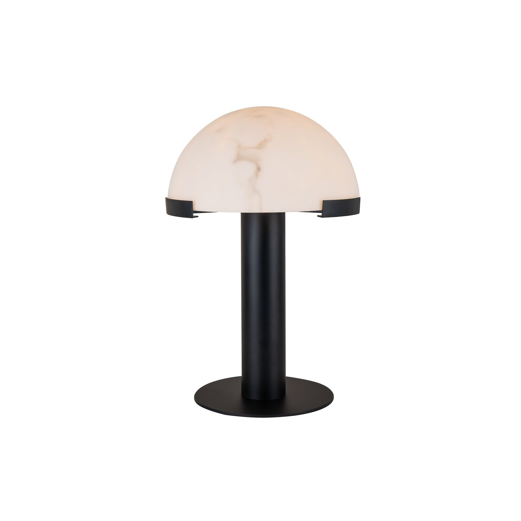 Holmes Table Lamp Matt Black Base & Marble Shade by Liang & Eimil