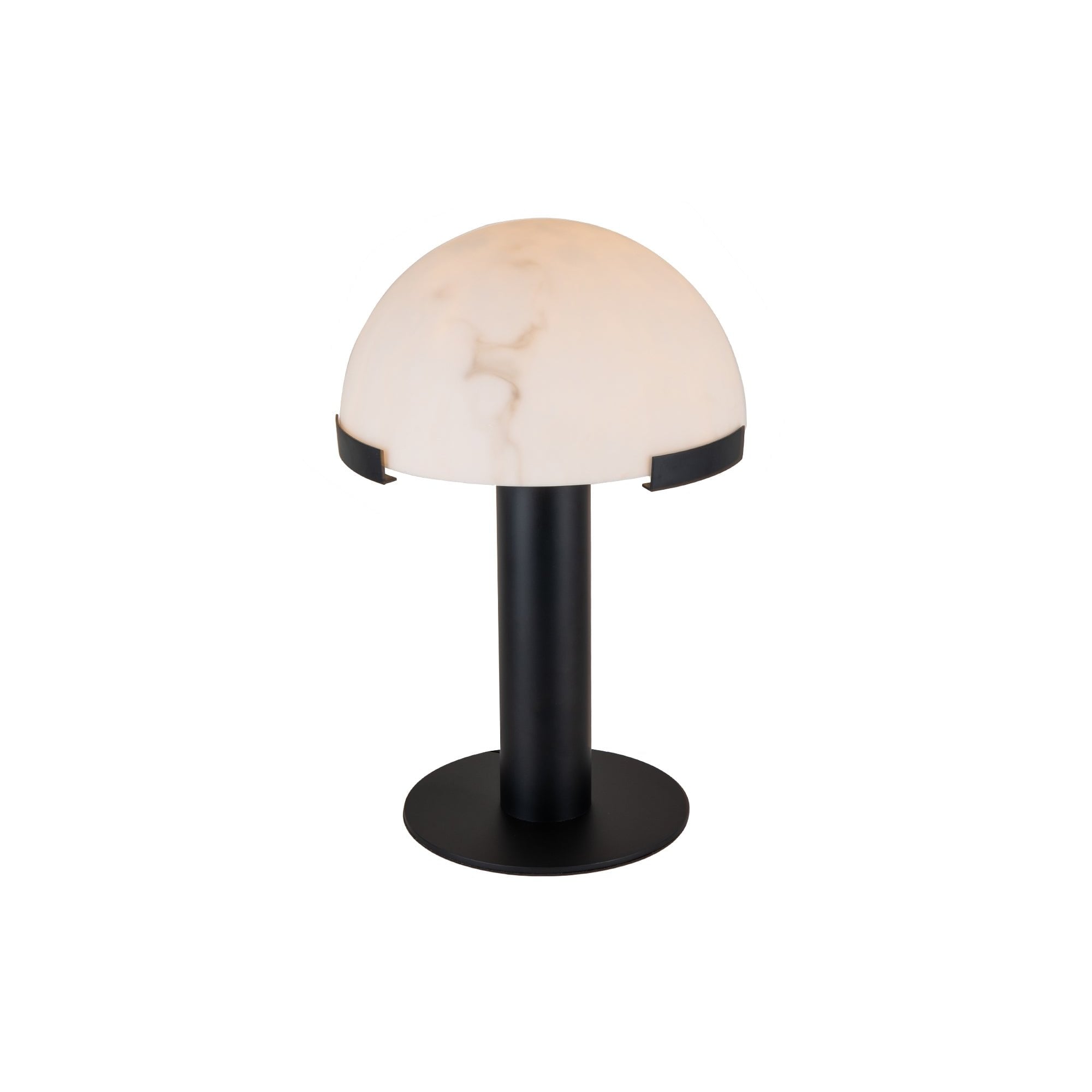Holmes Table Lamp Matt Black Base & Marble Shade by Liang & Eimil
