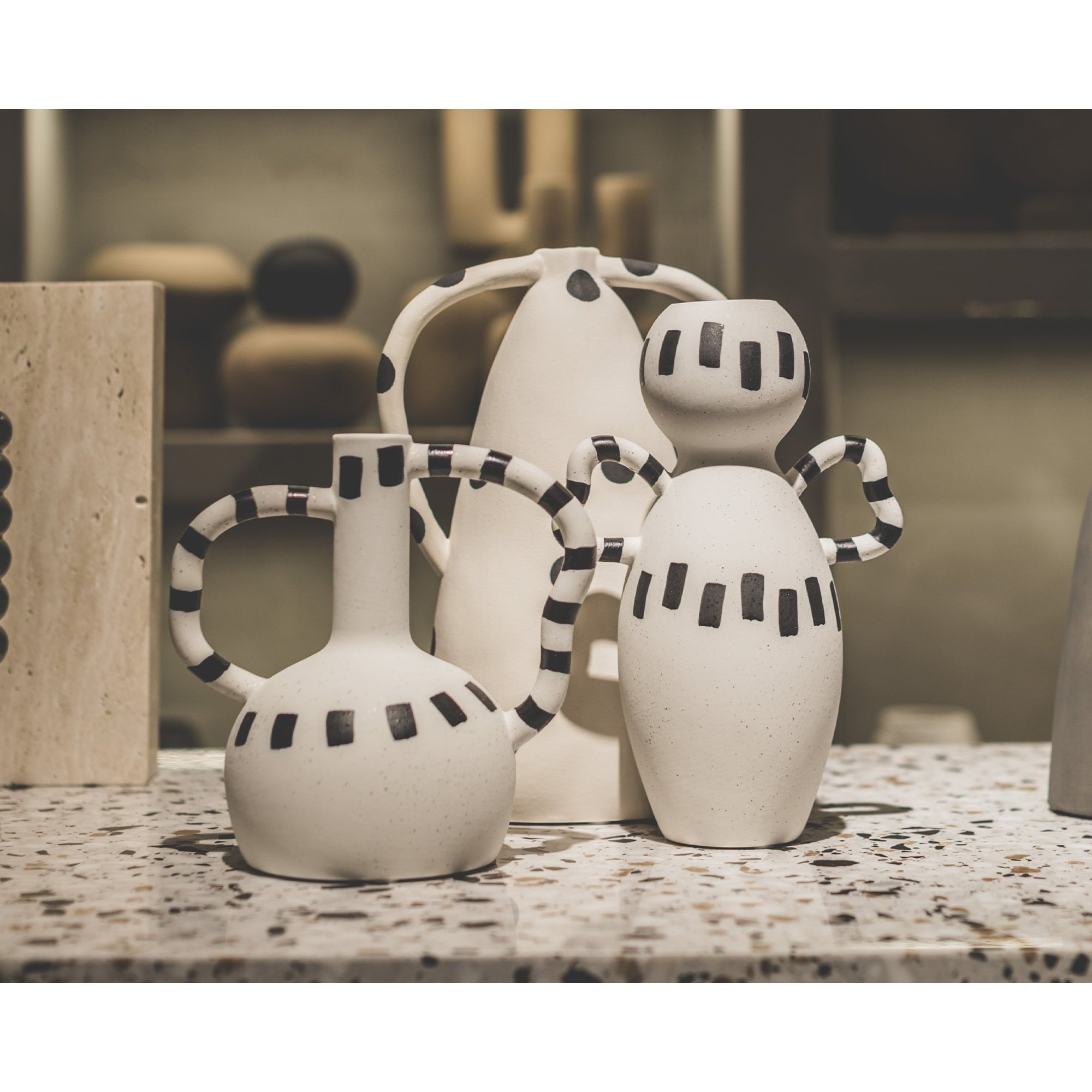 Irving Vase - Black & White Ceramic by Liang & Eimil