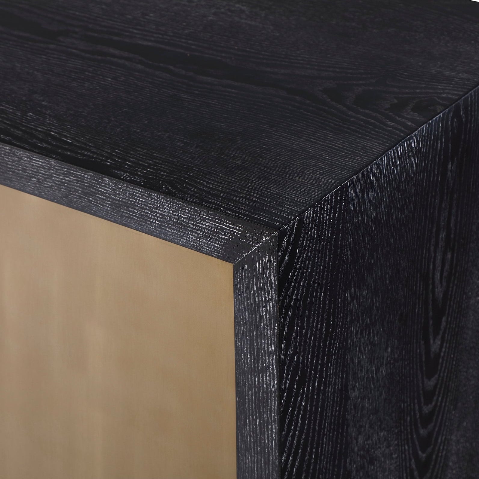 Camden Ebony Ash Wood & Brushed Brass Sideboard by Liang & Eimil