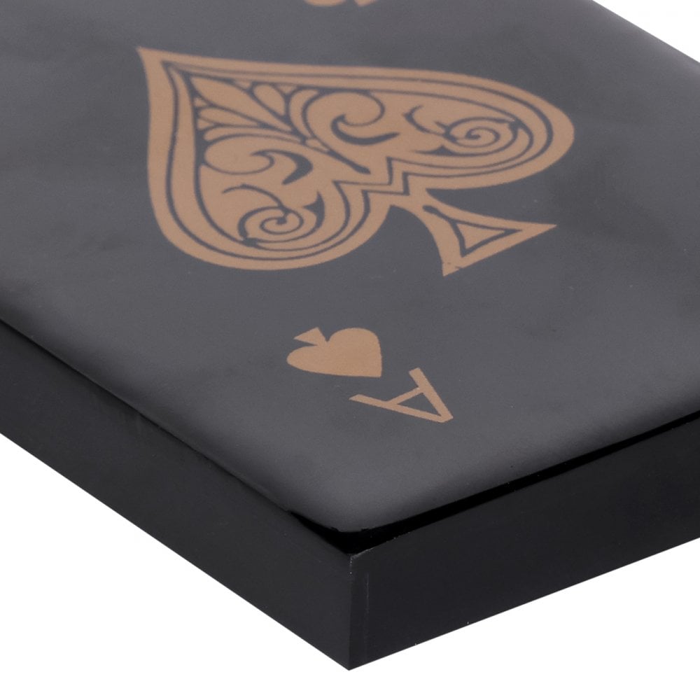 Chollerford Black and Gold Inlay Card Box by Libra Interiors
