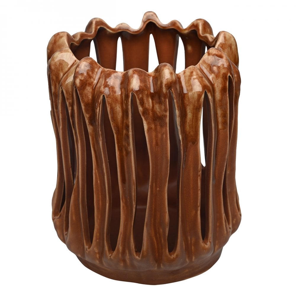 Denton Reactive Glaze Candleholder by Libra Interiors