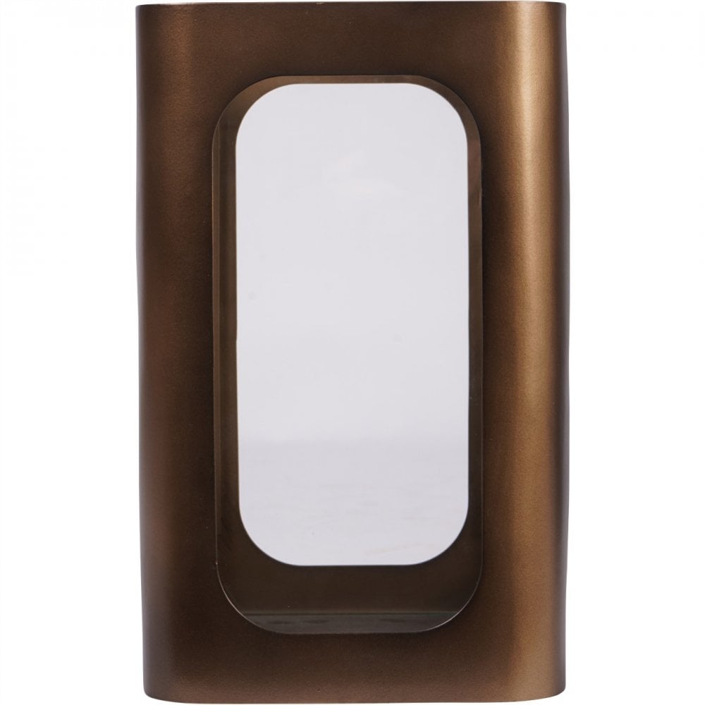 Thorpe Metal and Glass Hurricane Small 28cm by Libra Interiors