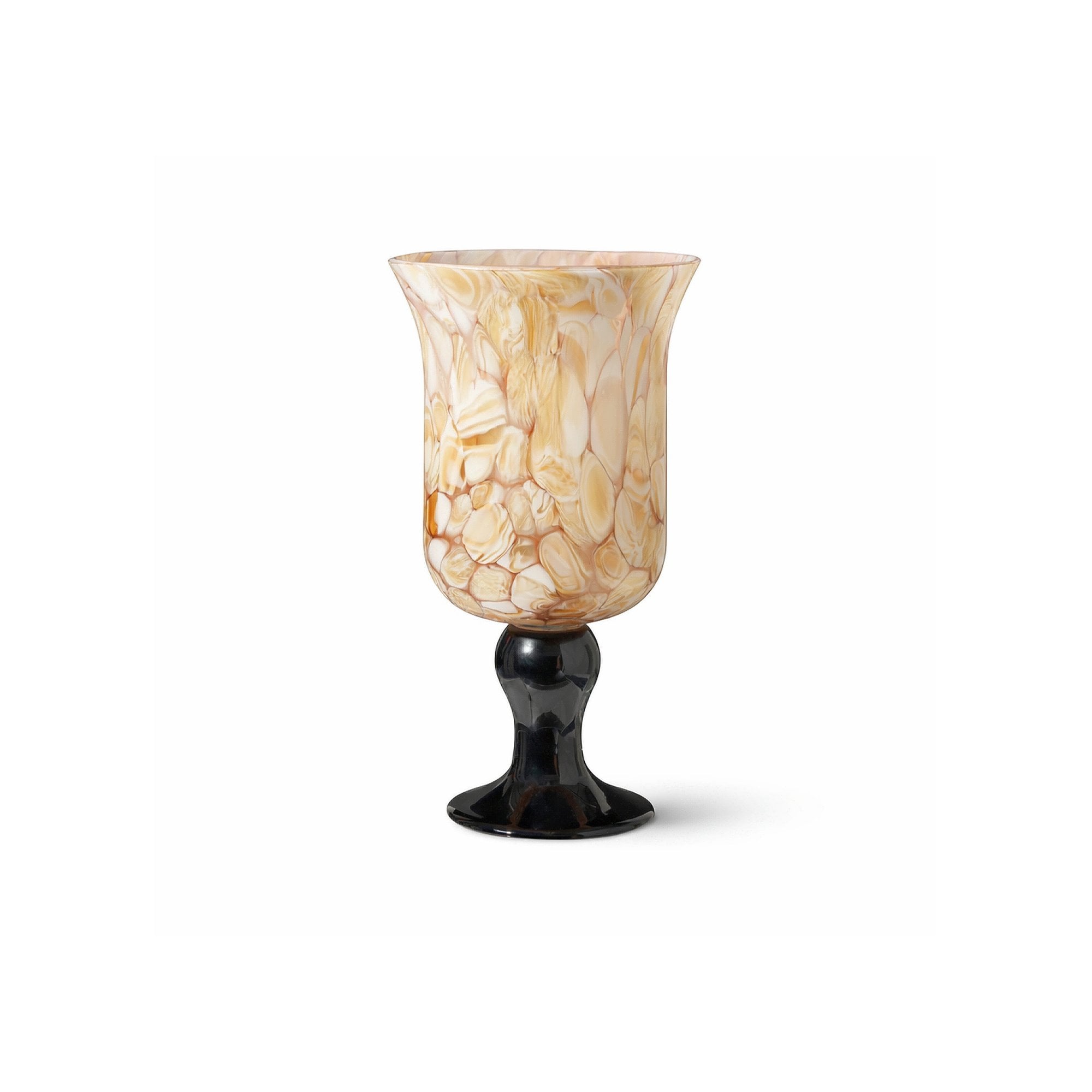 Fioria Vase - Light Yellow & Black Glass by Liang & Eimil