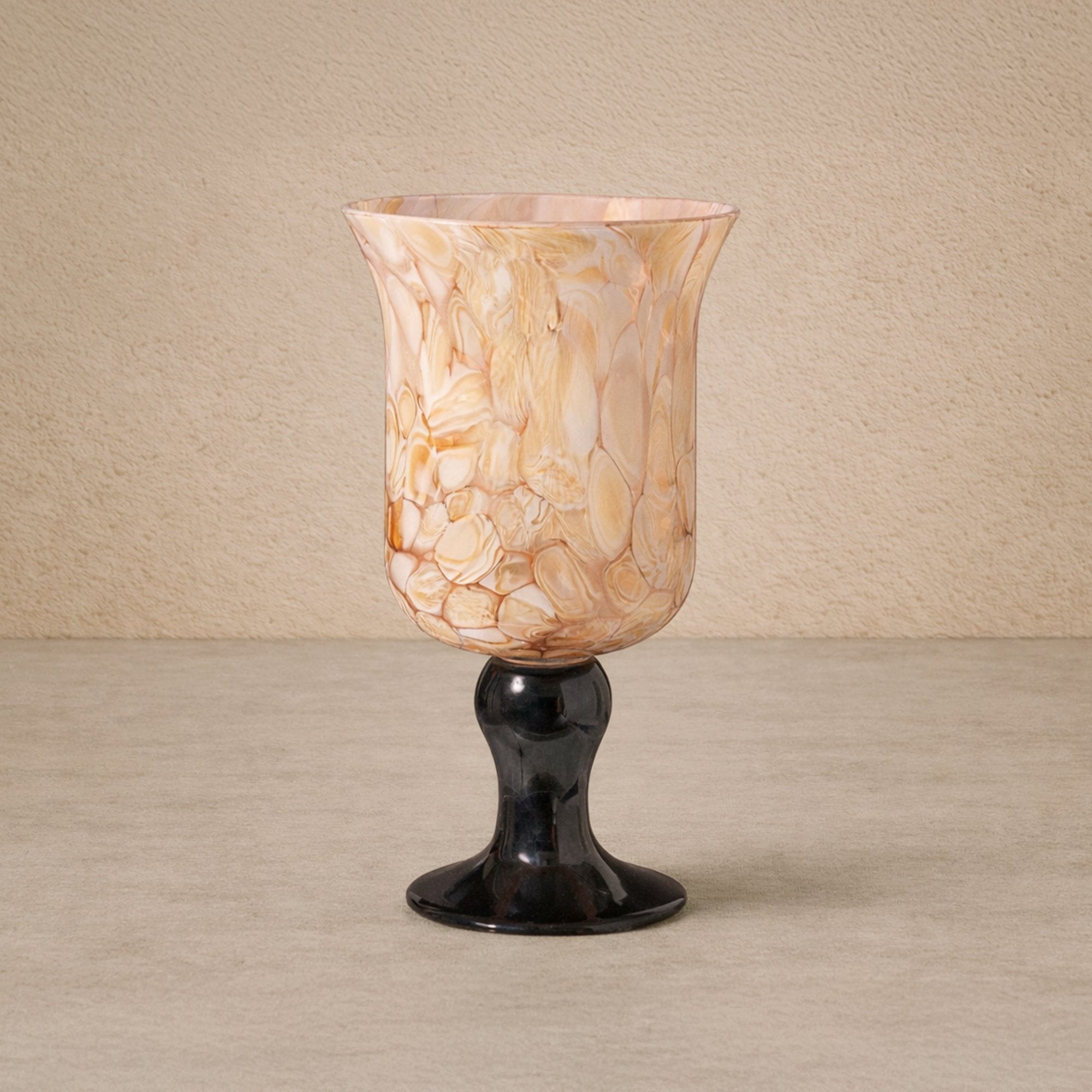 Fioria Vase - Light Yellow & Black Glass by Liang & Eimil