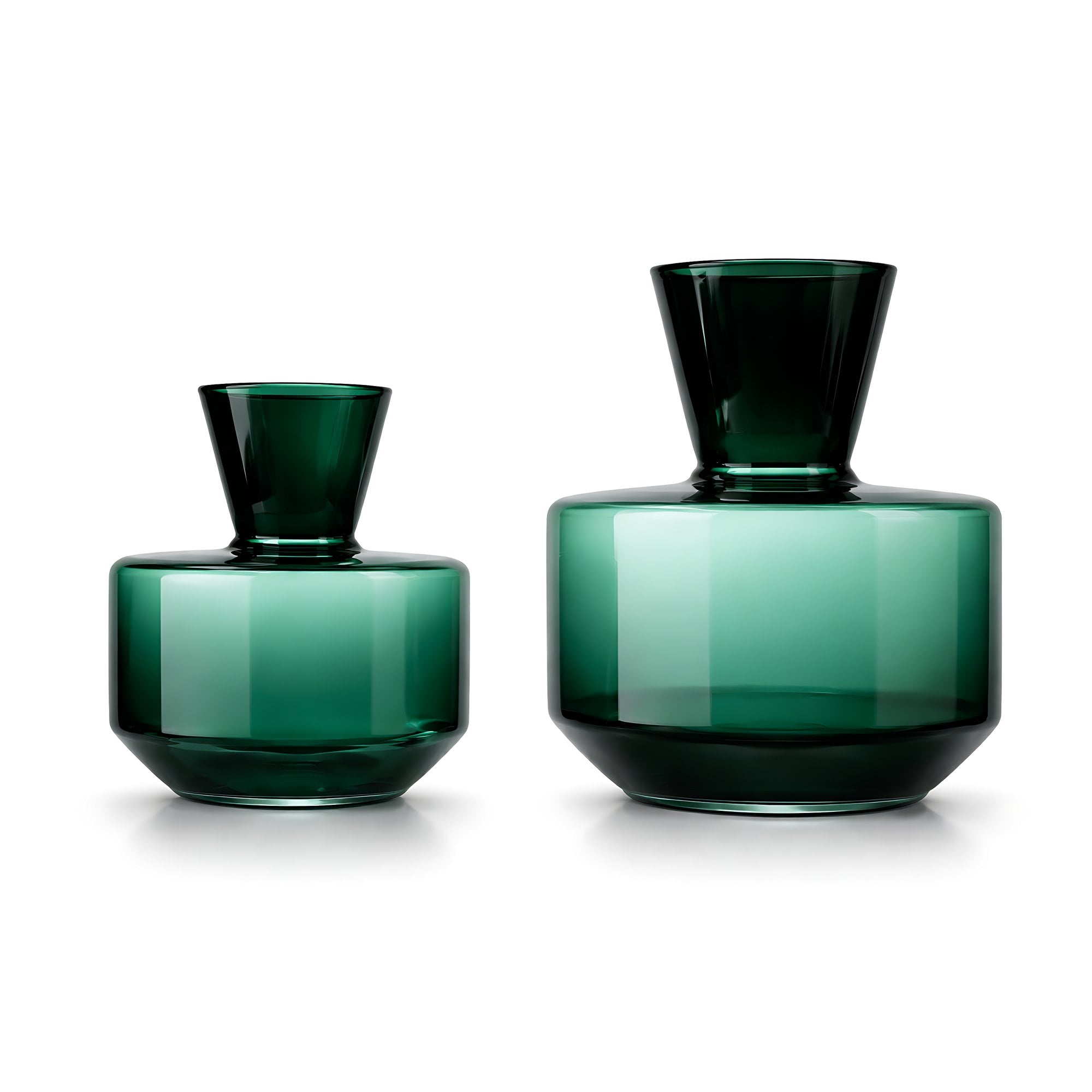 Marenzo Small Vase - Green Glass by Liang & Eimil