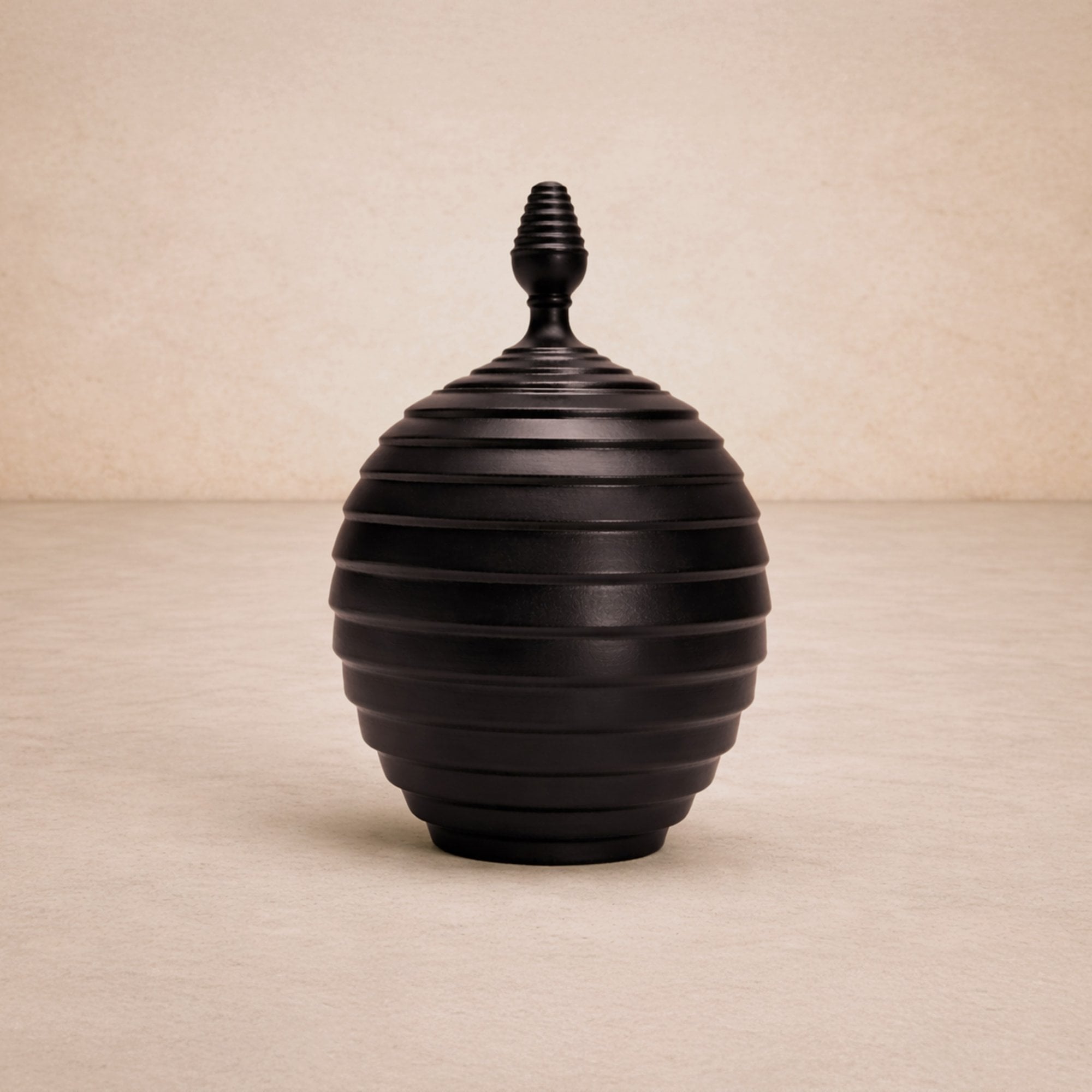 Nivora Charcoal Ceramic Jar by Liang & Eimil