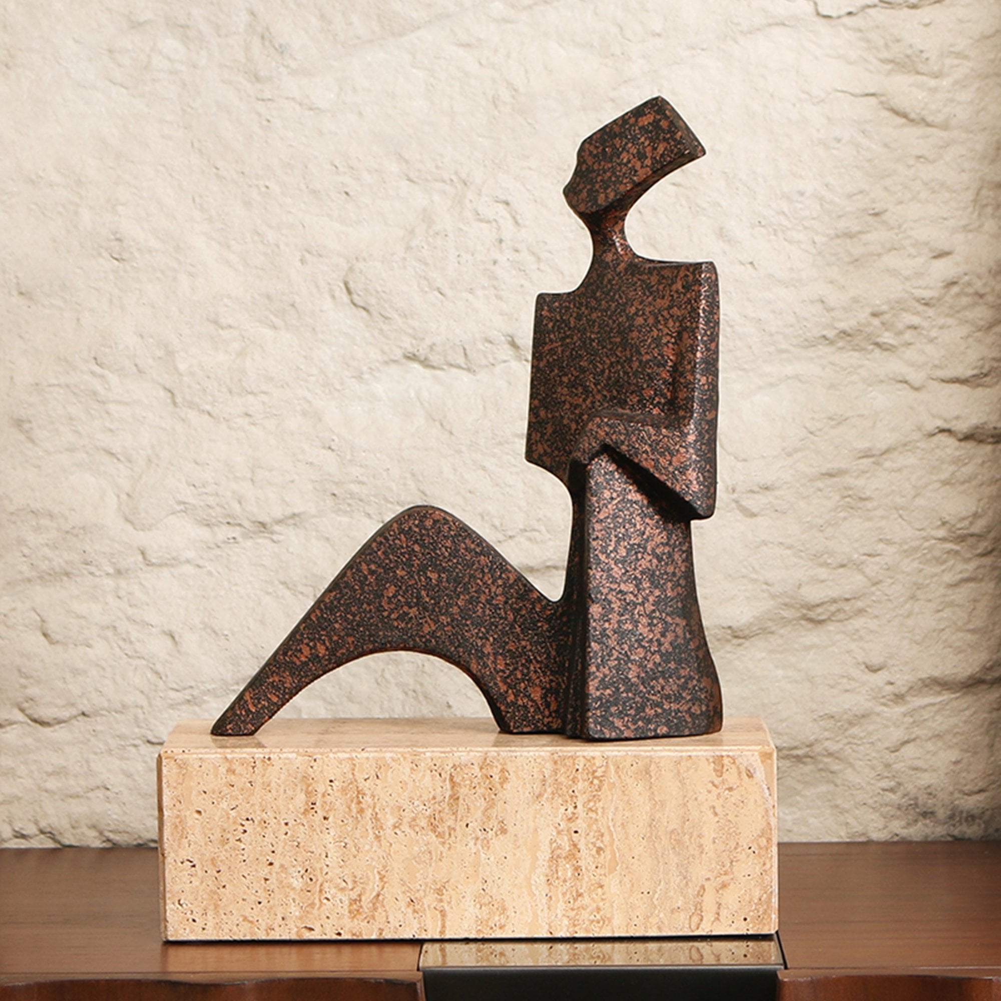 Cassia Speckled Black Bronze Effect Sculpture by Liang & Eimil