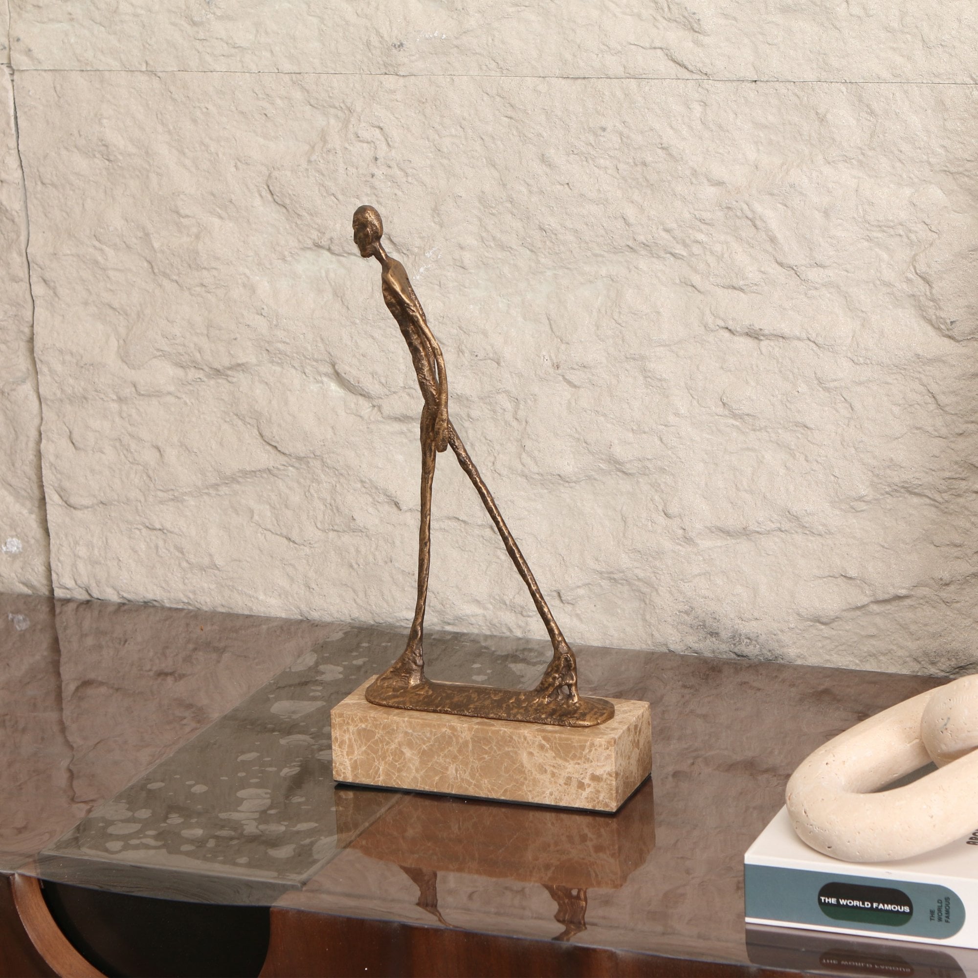 Stride Gold Bronze Sculpture by Liang & Eimil