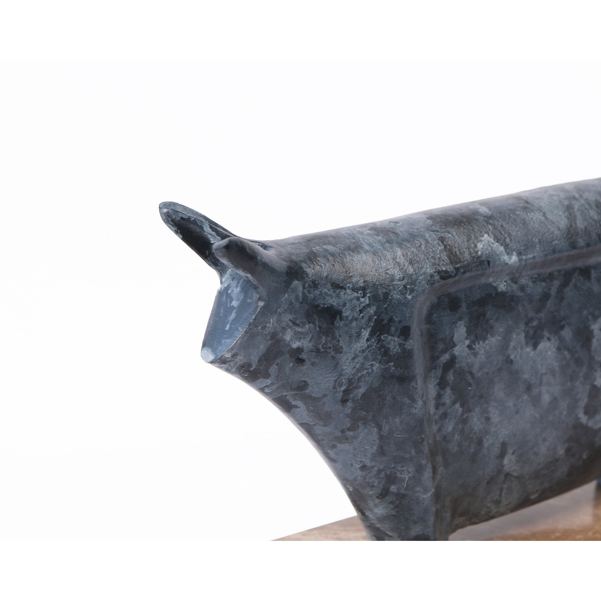 Rhino Antique Blue & Grey Sculpture by Liang & Eimil