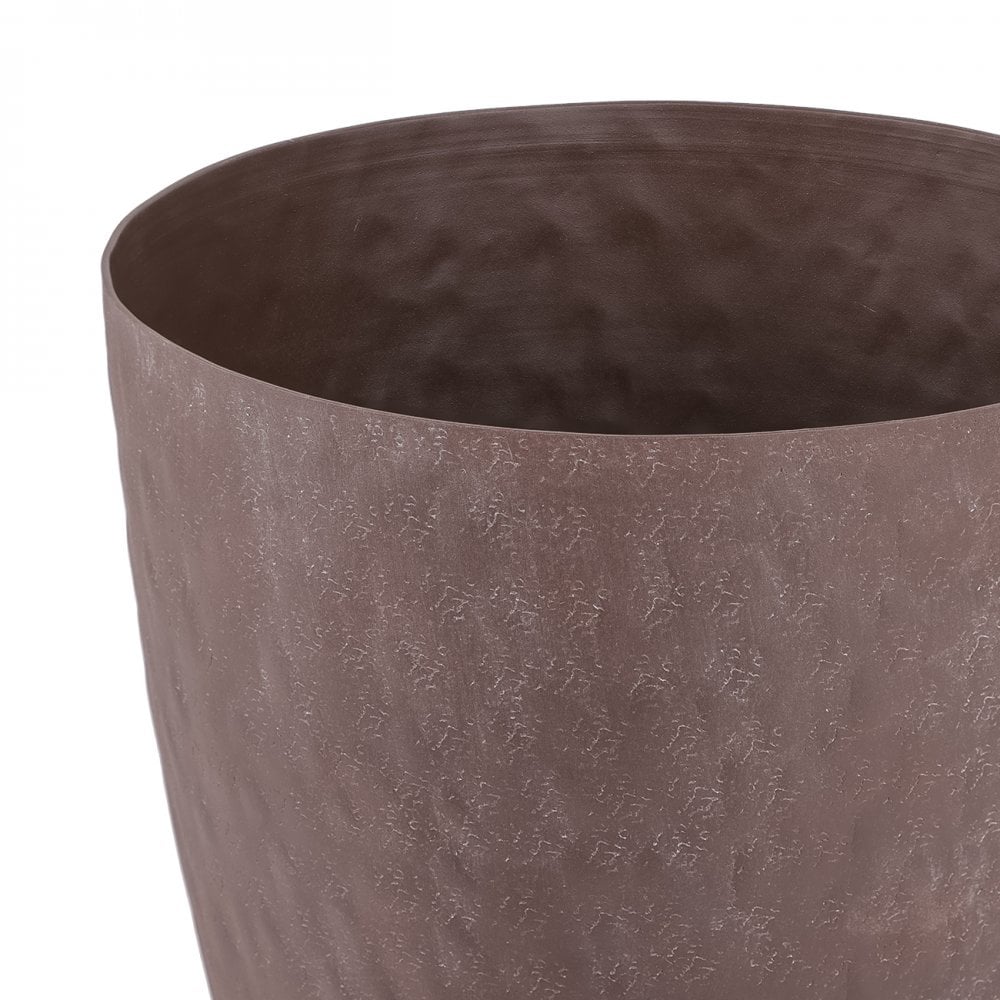 Samui Brown Stonewash Tapered Planter by Libra Interiors