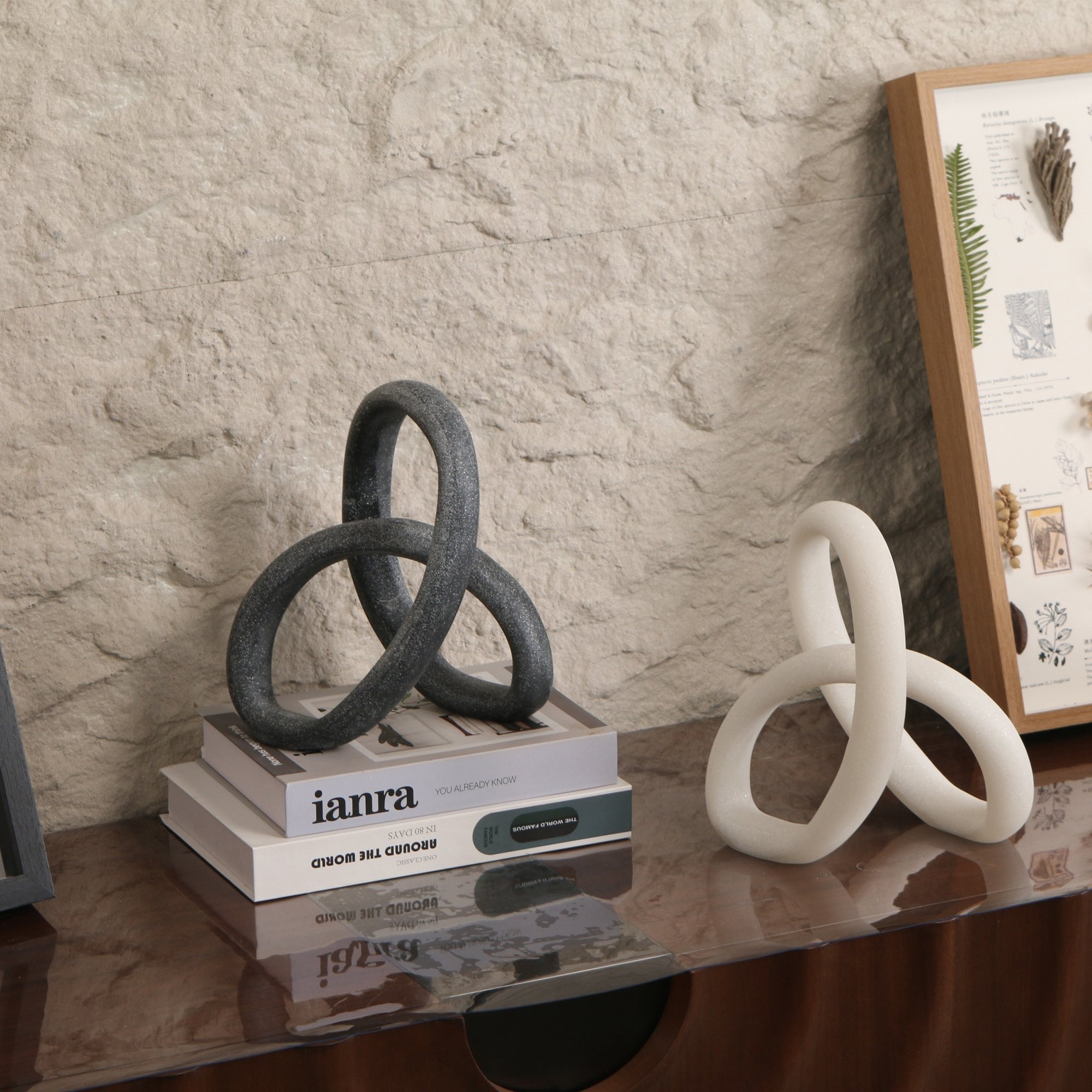 Loop White Marble Effect Sculpture by Liang & Eimil