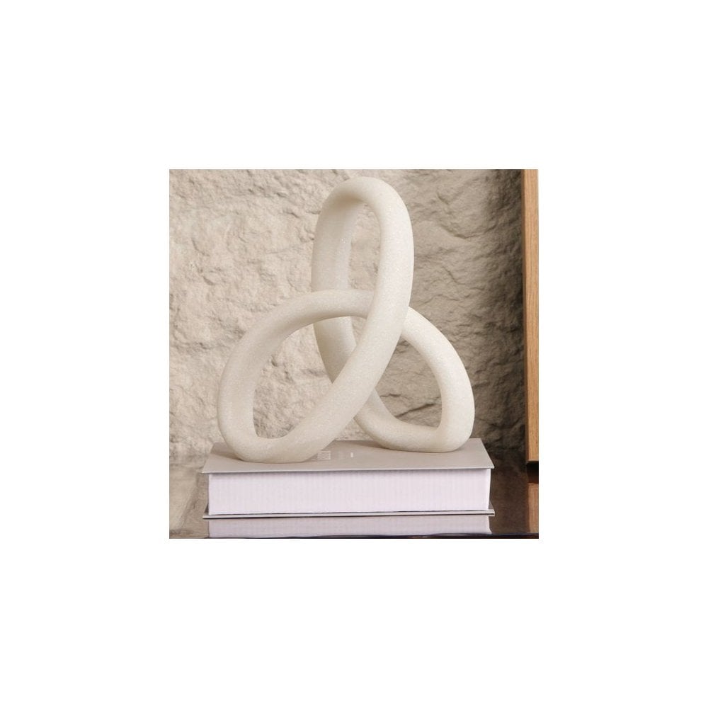 Loop White Marble Effect Sculpture by Liang & Eimil