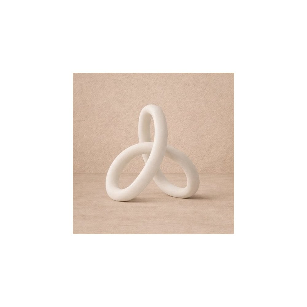 Loop White Marble Effect Sculpture by Liang & Eimil