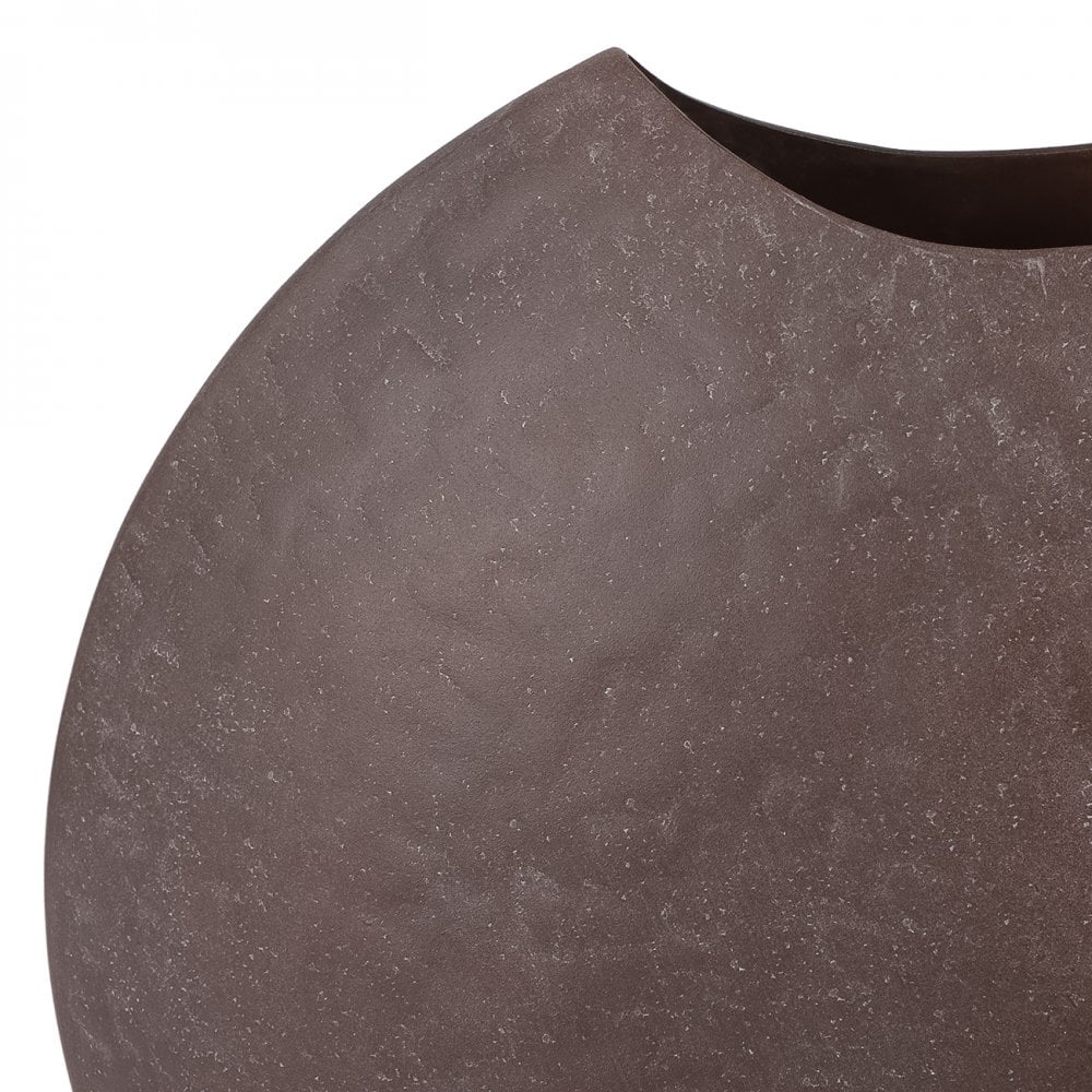 Samui Brown Stonewash Moon Vase by Libra Interiors