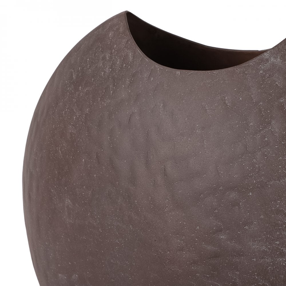 Samui Brown Stonewash Moon Vase by Libra Interiors
