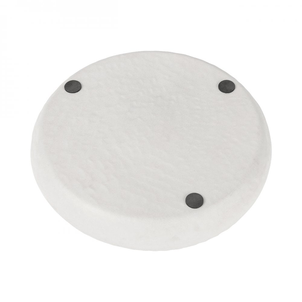Samui White Stonewash Round Platter Large by Libra Interiors