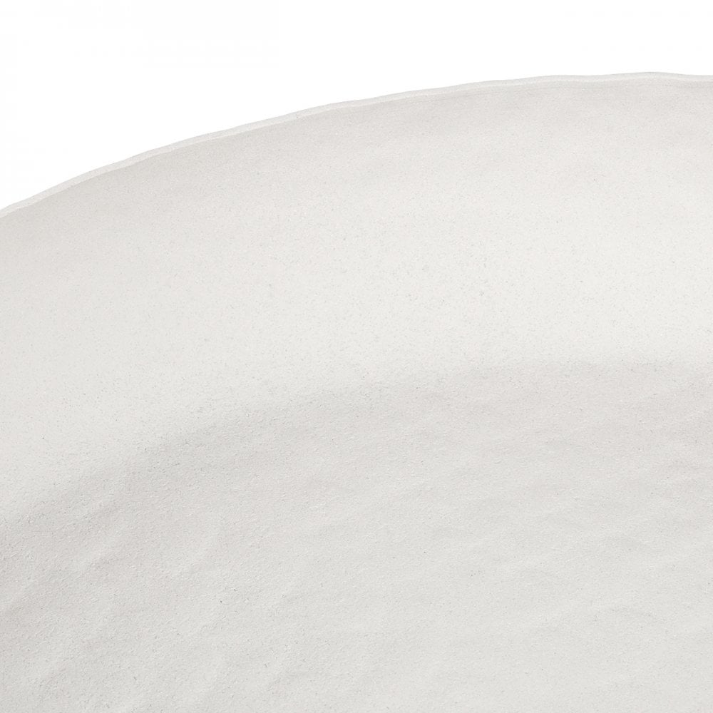 Samui White Stonewash Round Platter Large by Libra Interiors