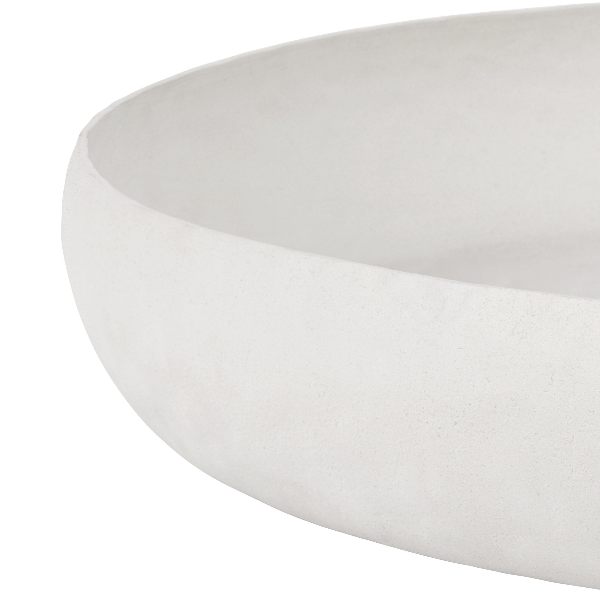 Samui White Stonewash Round Platter Large by Libra Interiors