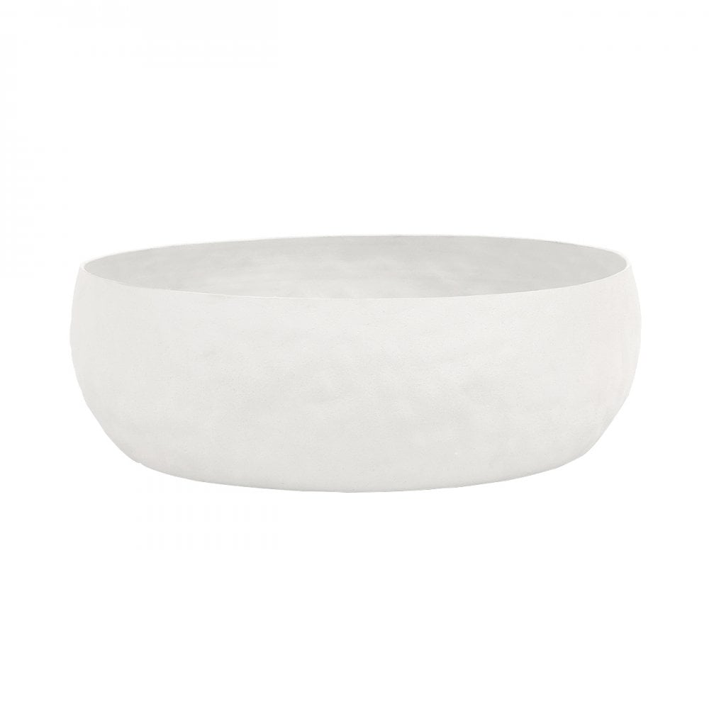 Samui White Stonewash Tall Bowl Medium by Libra Interiors