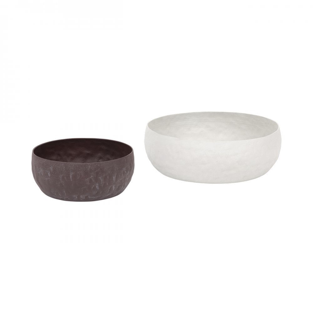 Samui White Stonewash Tall Bowl Medium by Libra Interiors
